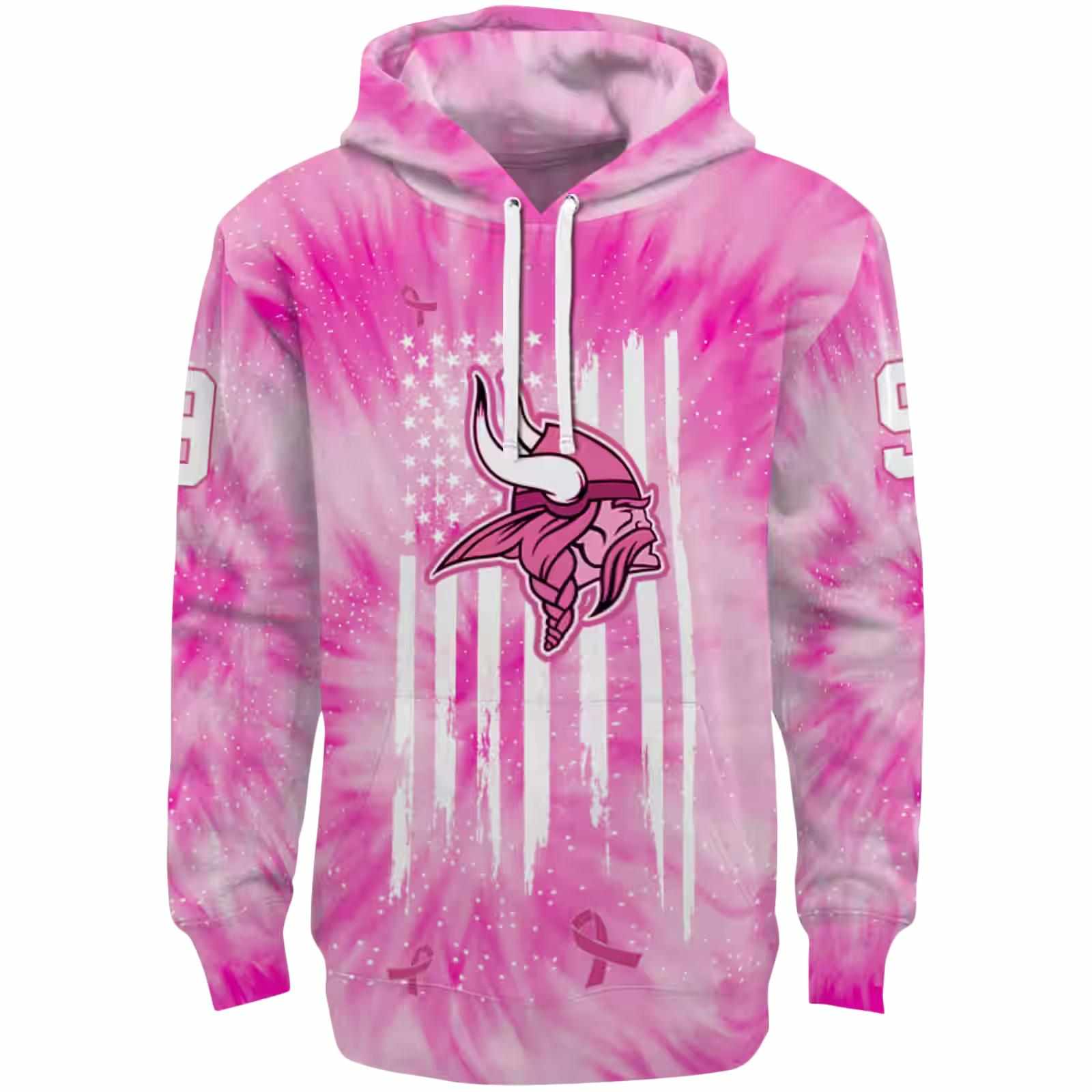 Customized Minnesota Vikings Cancer Support Pink Hoodie