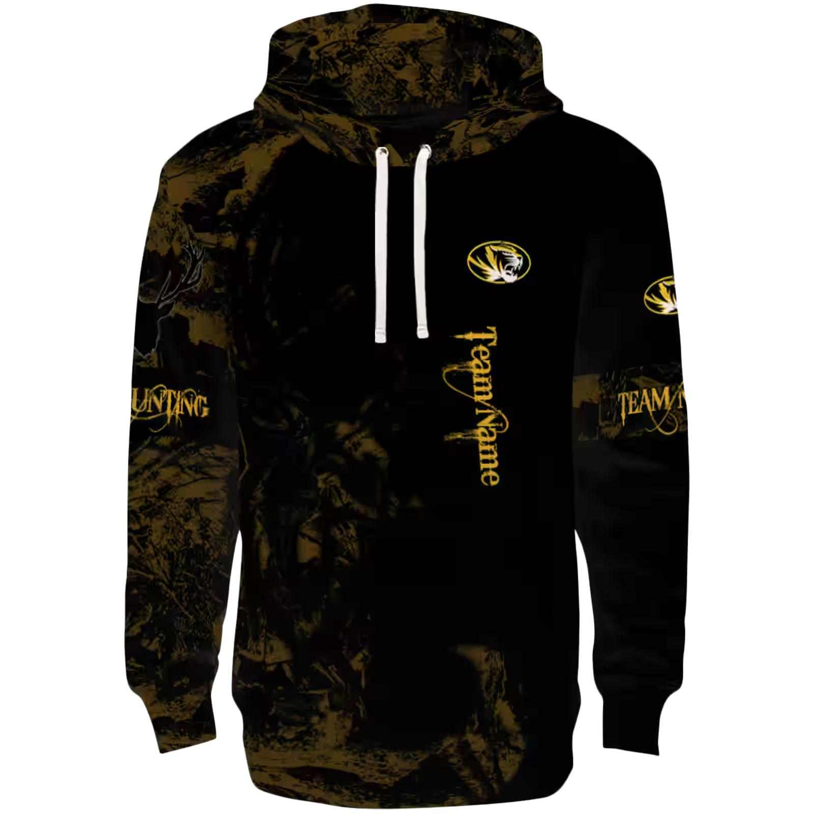 Customized Missouri Tigers Deer Silhouette Black Hoodie