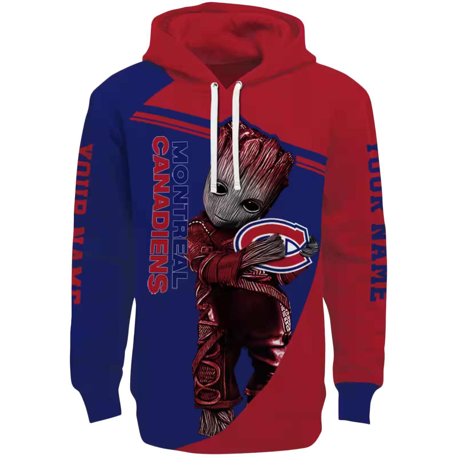 Customized Montreal Canadiens Groot Red Hoodie