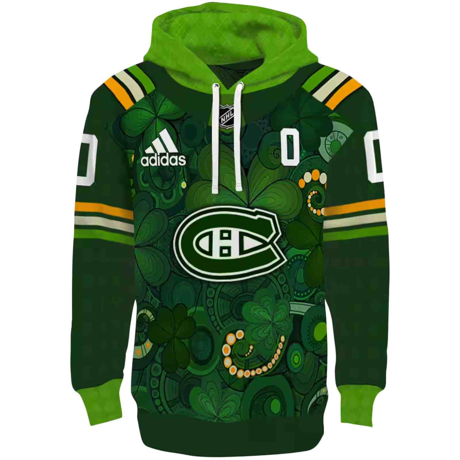 Customized Montreal Canadiens Shamrock Theme Green Hoodie