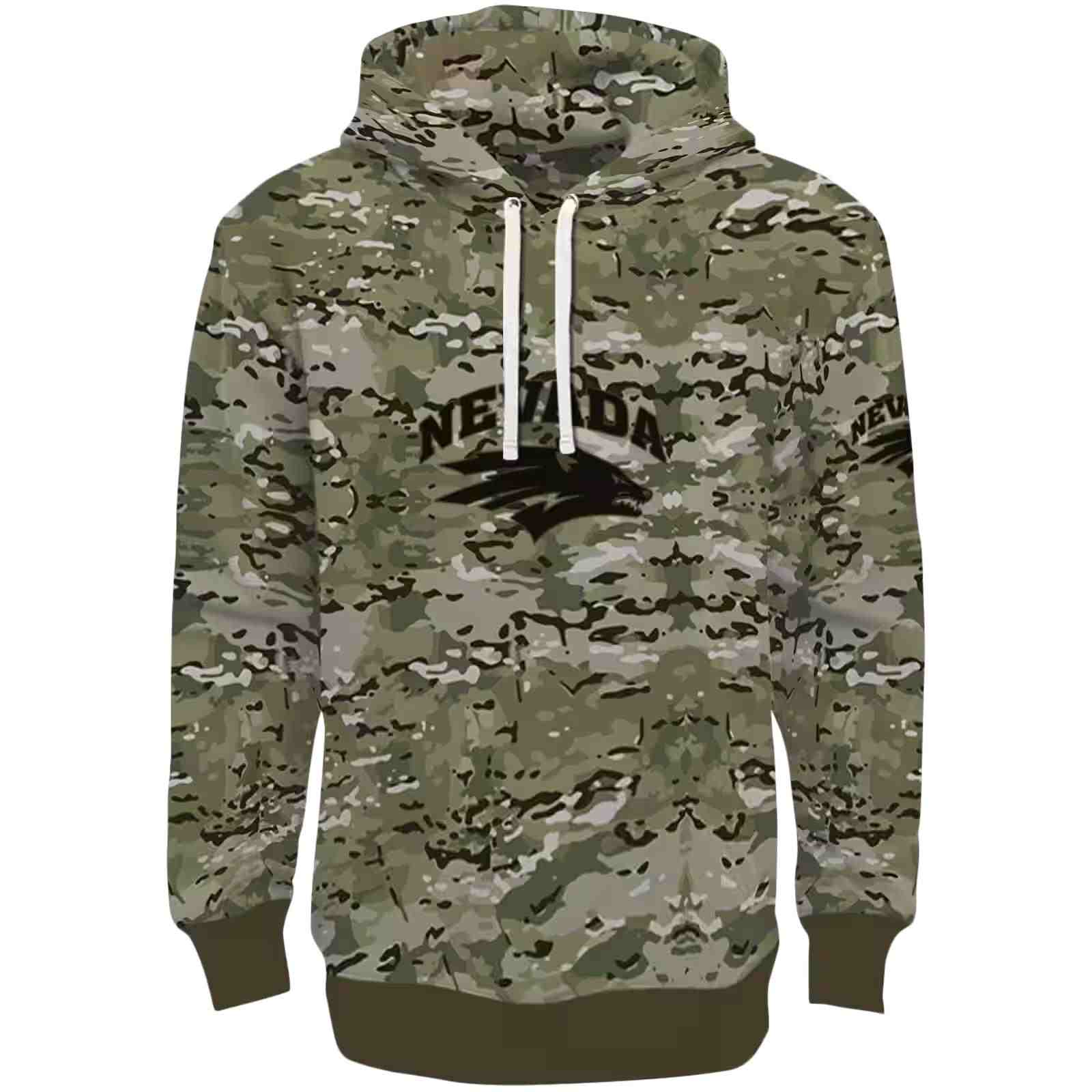 Customized Nevada Wolf Pack Military Style Hoodie