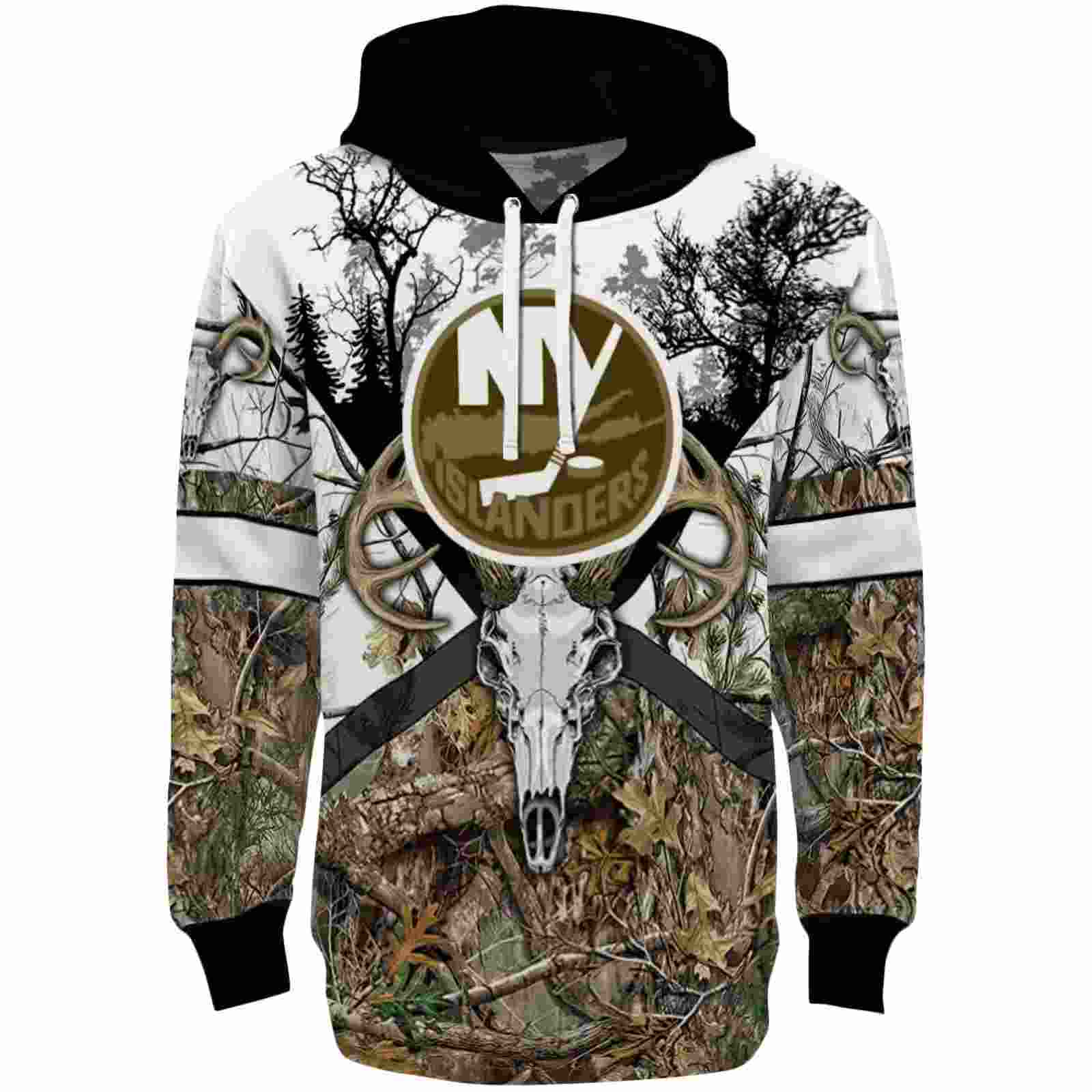 Customized New York Islanders Forest Silhouette Hoodie