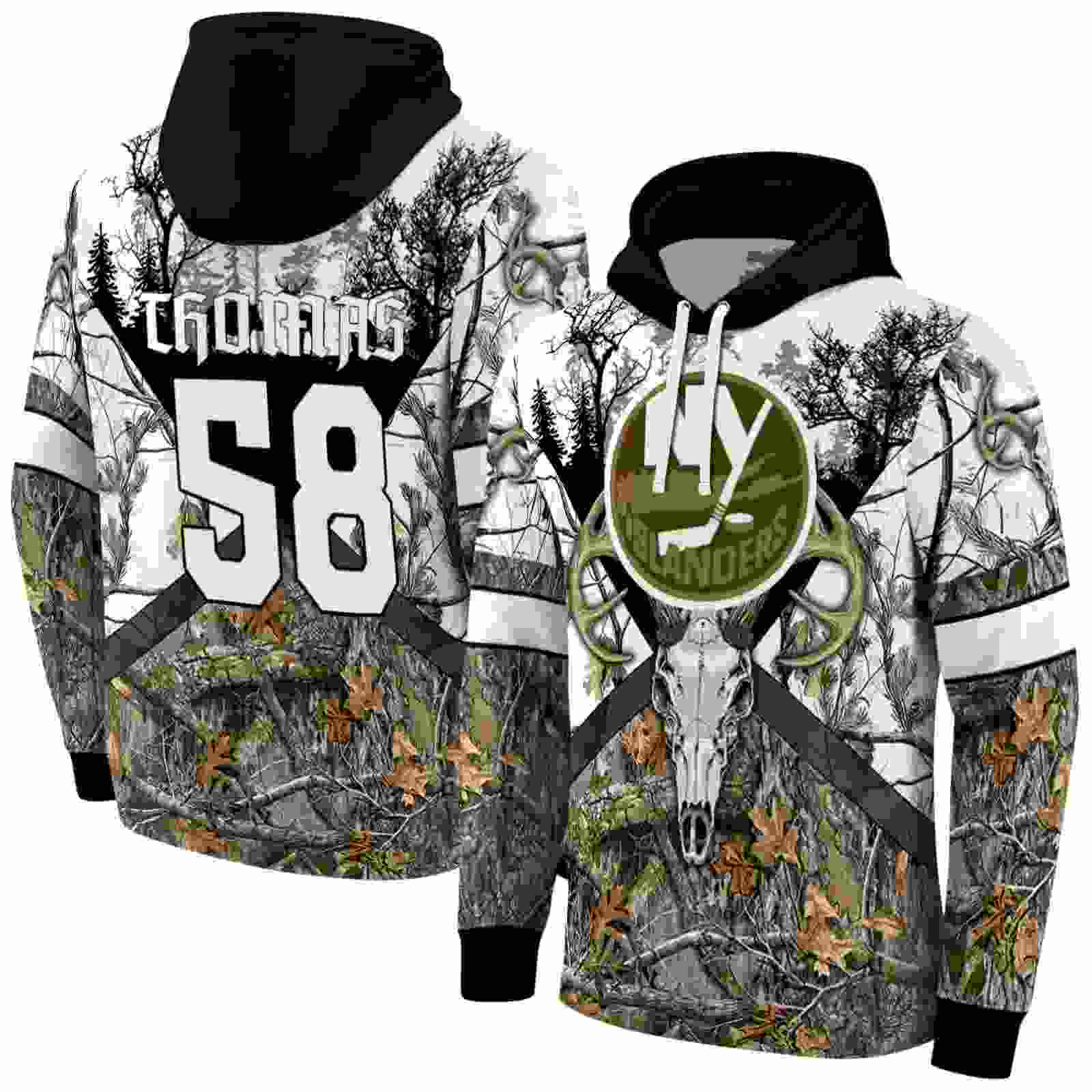 customized new york islanders forest silhouette hoodie fashion forward