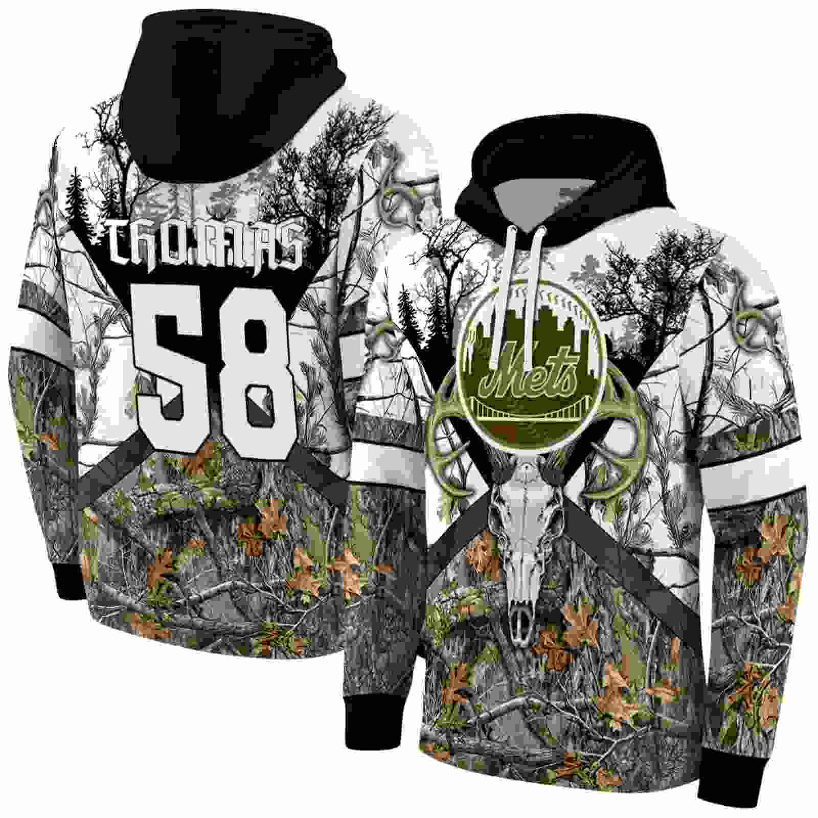 customized new york mets forest silhouette hoodie fashion forward