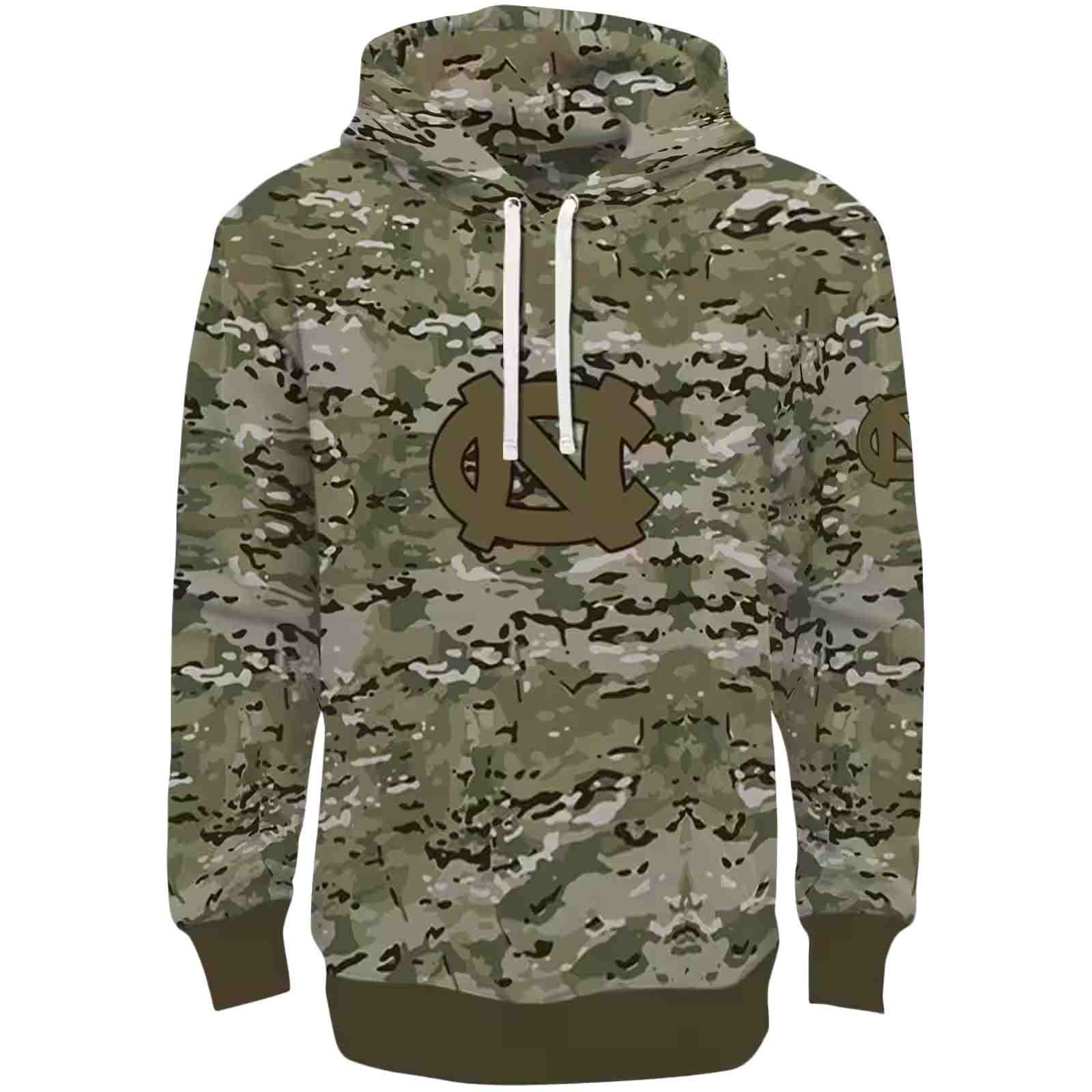 Customized North Carolina Tar Heels Military Style Hoodie