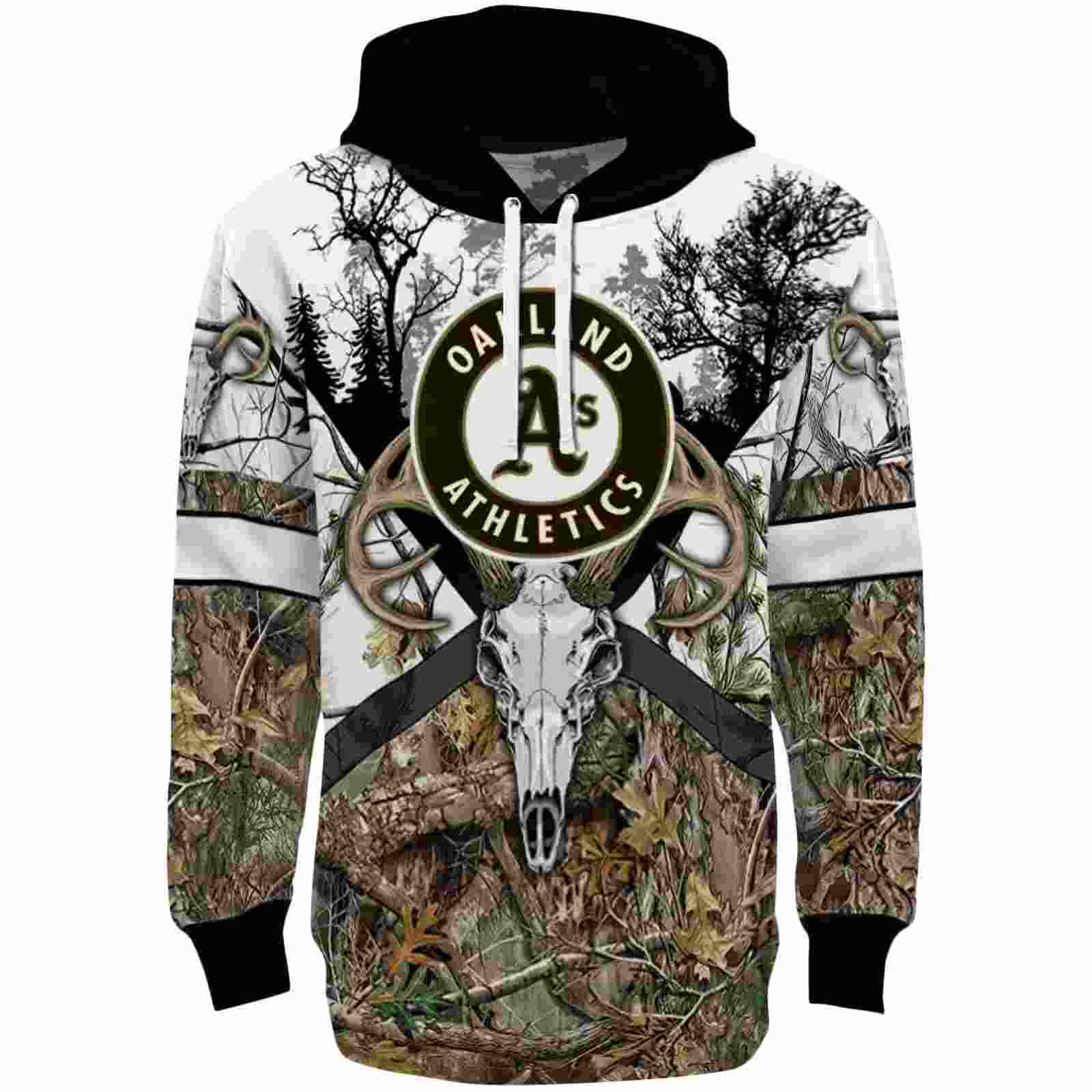 Customized Oakland Athletics Forest Silhouette Hoodie