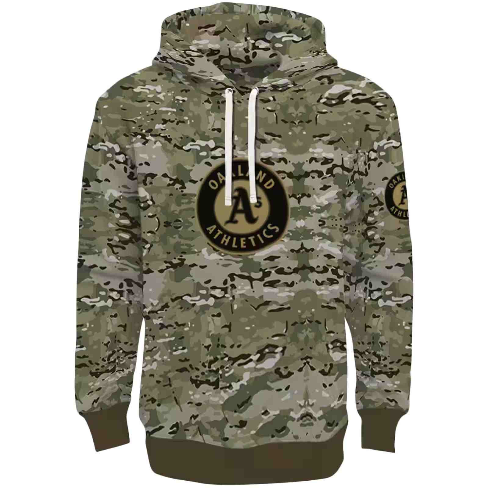 Customized Oakland Athletics Military Style Hoodie