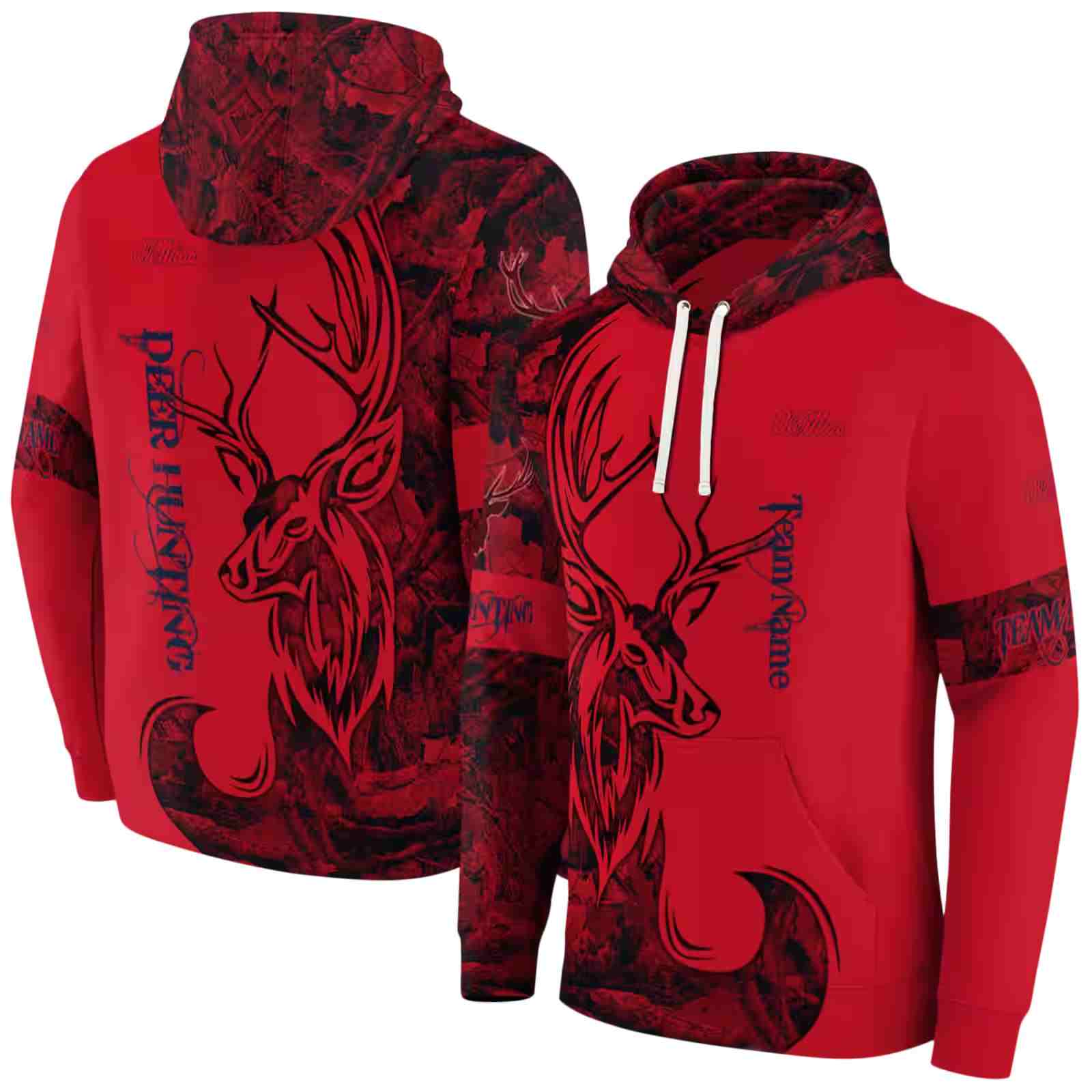 customized ole miss rebels deer silhouette red hoodie fashion forward