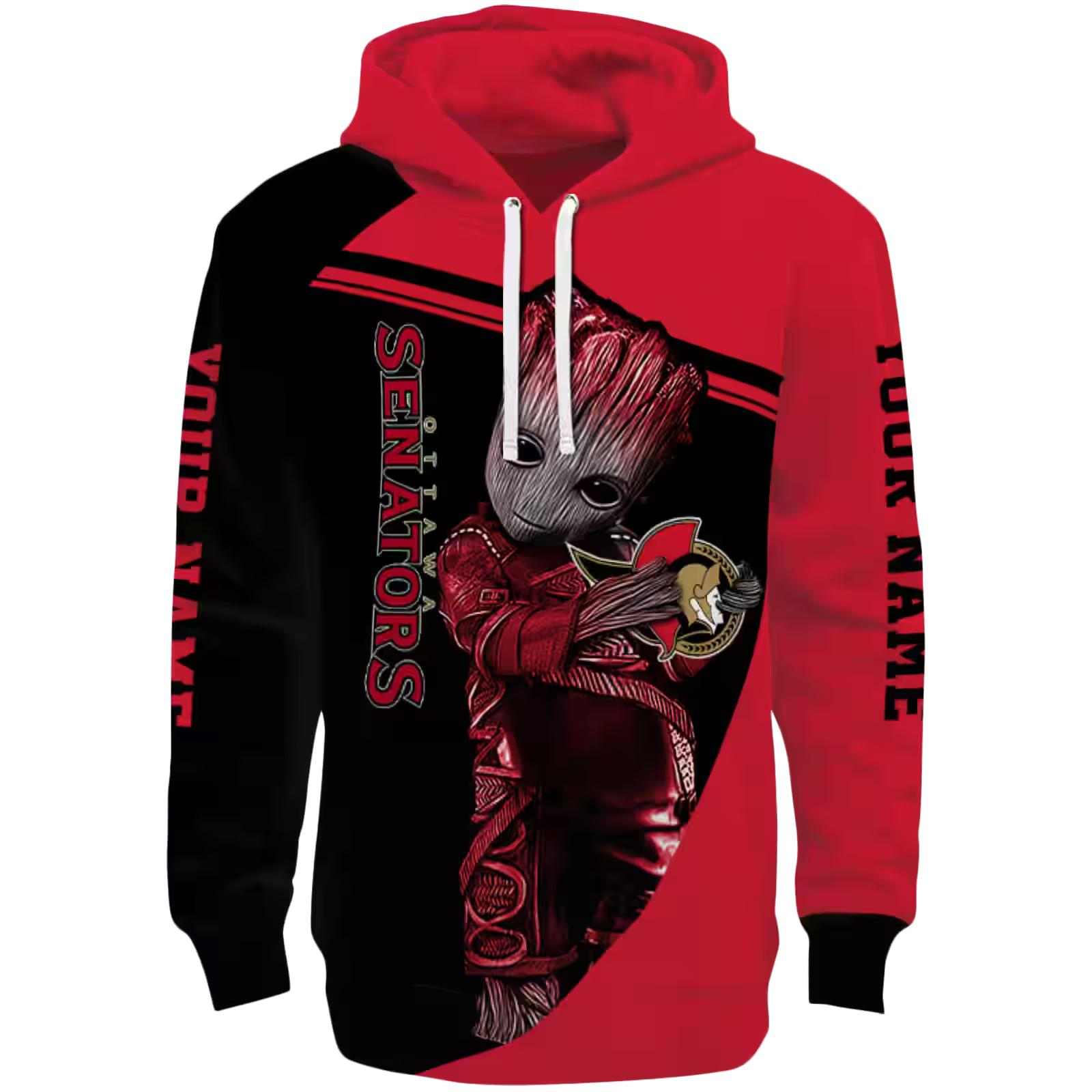 Customized Ottawa Senators Groot Red Hoodie