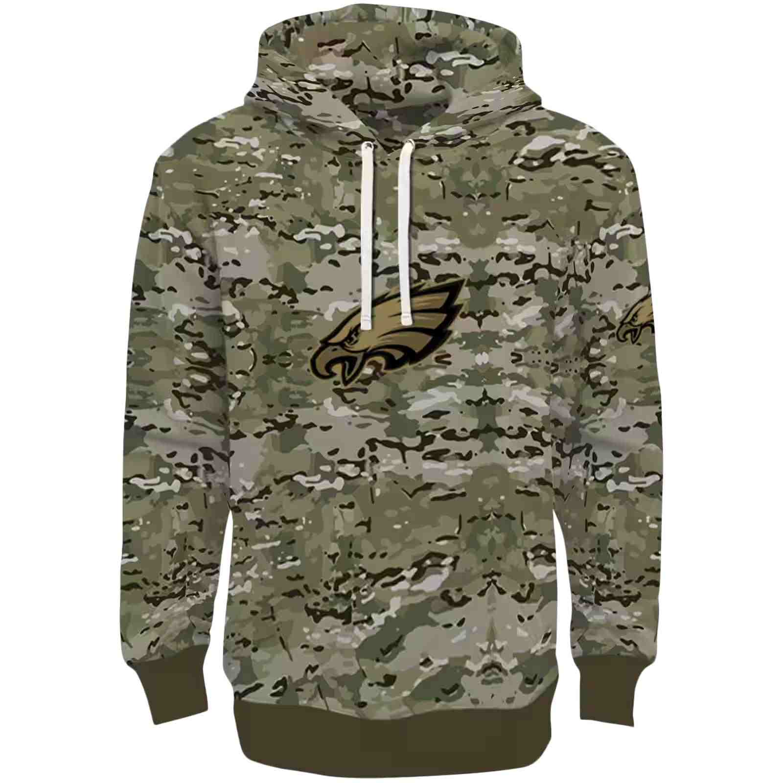 Customized Philadelphia Eagles Military Style Hoodie