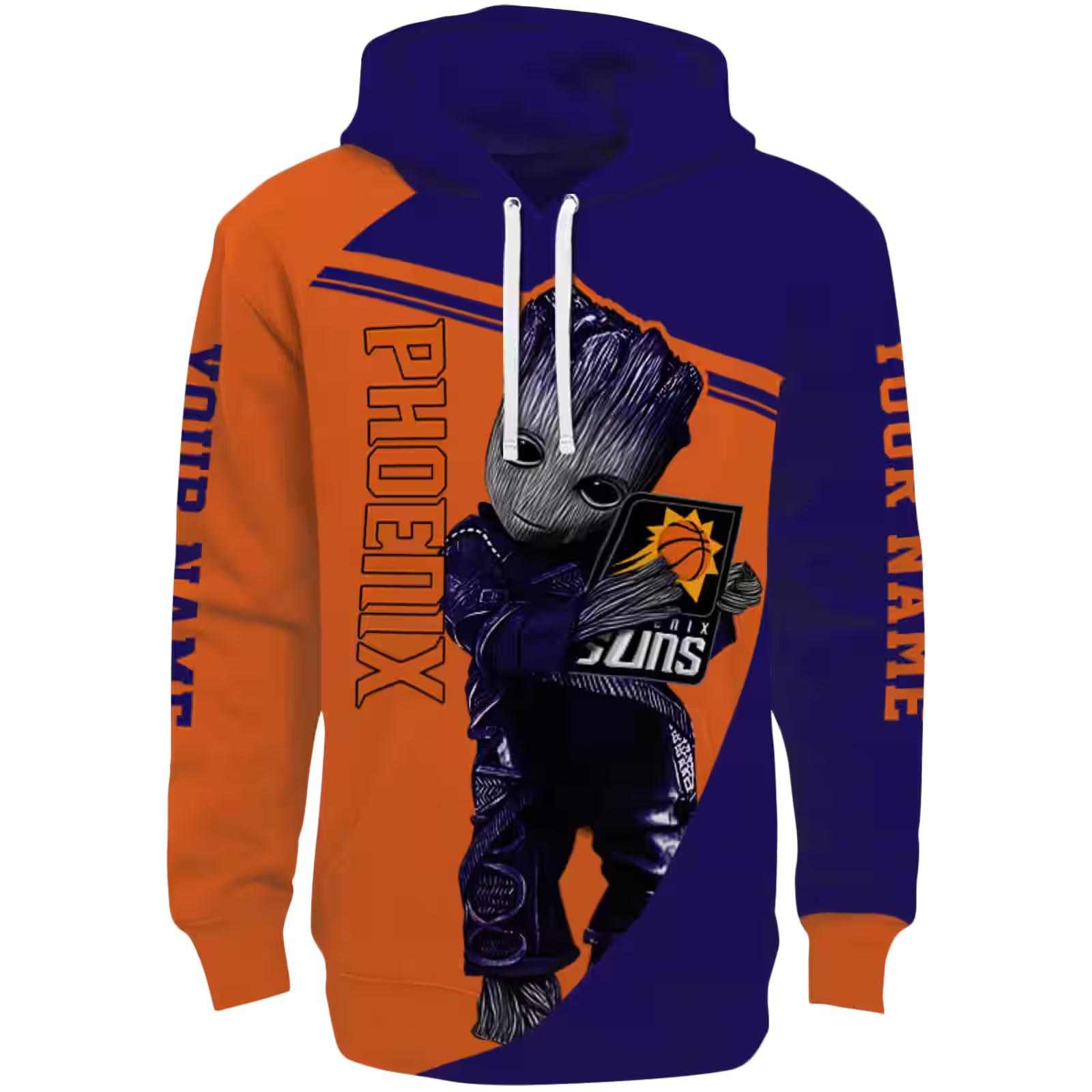 Customized Phoenix Suns Groot Purple Hoodie