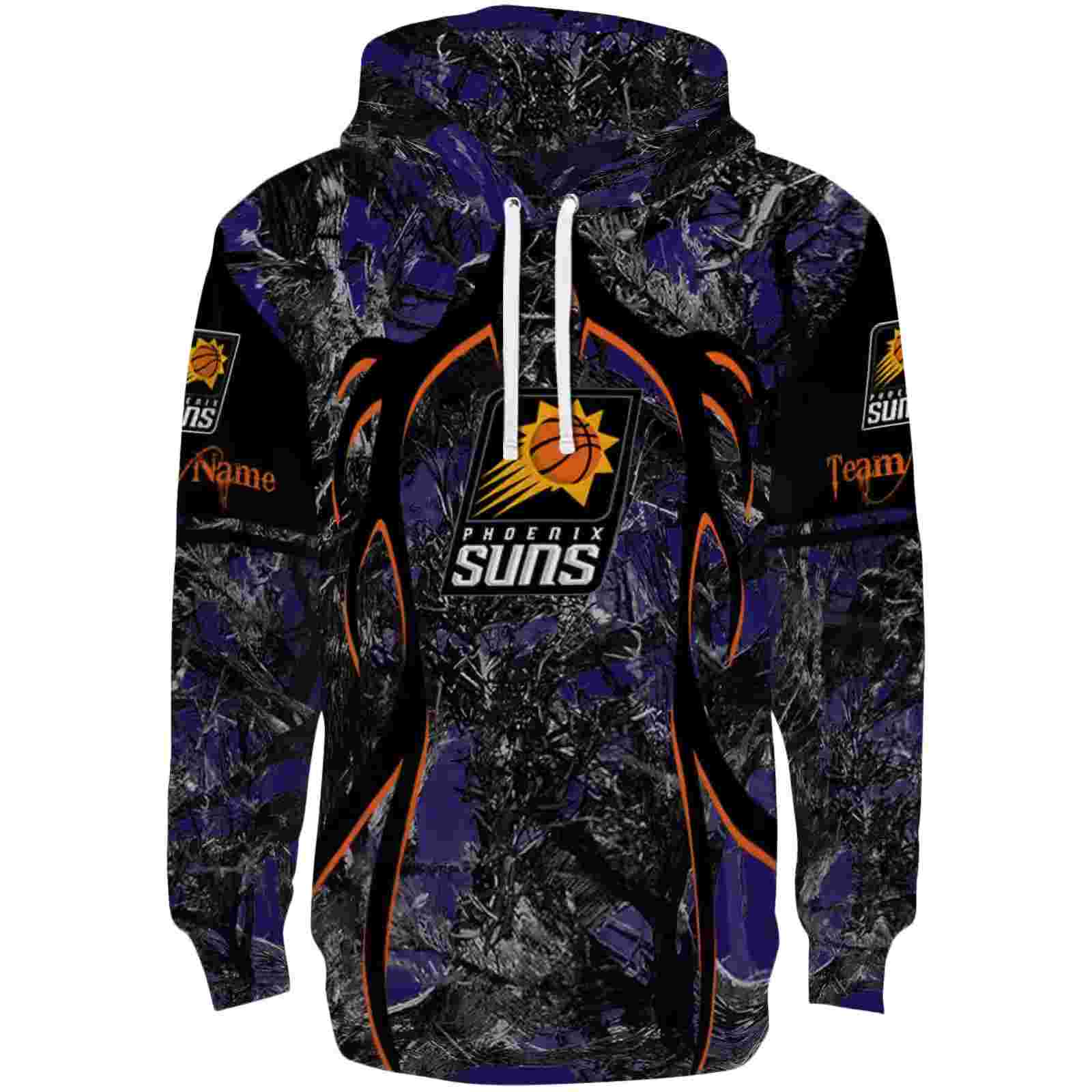 Customized Phoenix Suns Hunting Theme Purple Black Hoodie