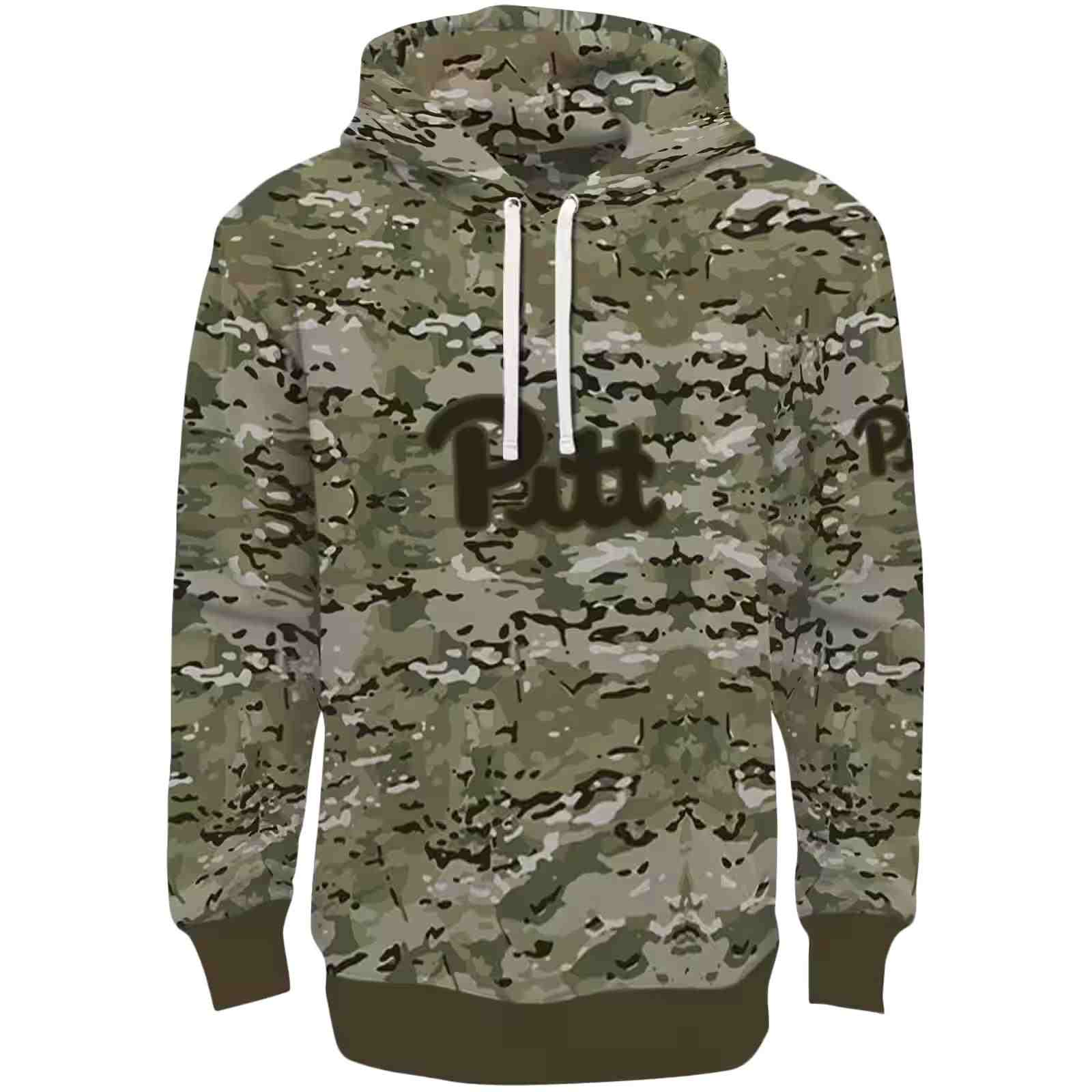 Customized Pittsburgh Panthers Military Style Hoodie