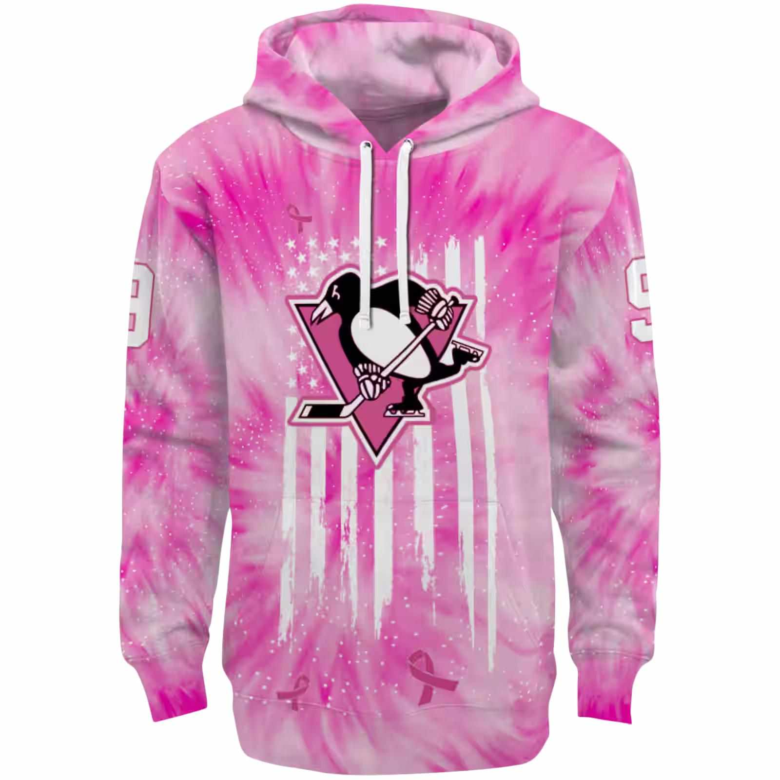 Customized Pittsburgh Penguins Cancer Support Pink Hoodie