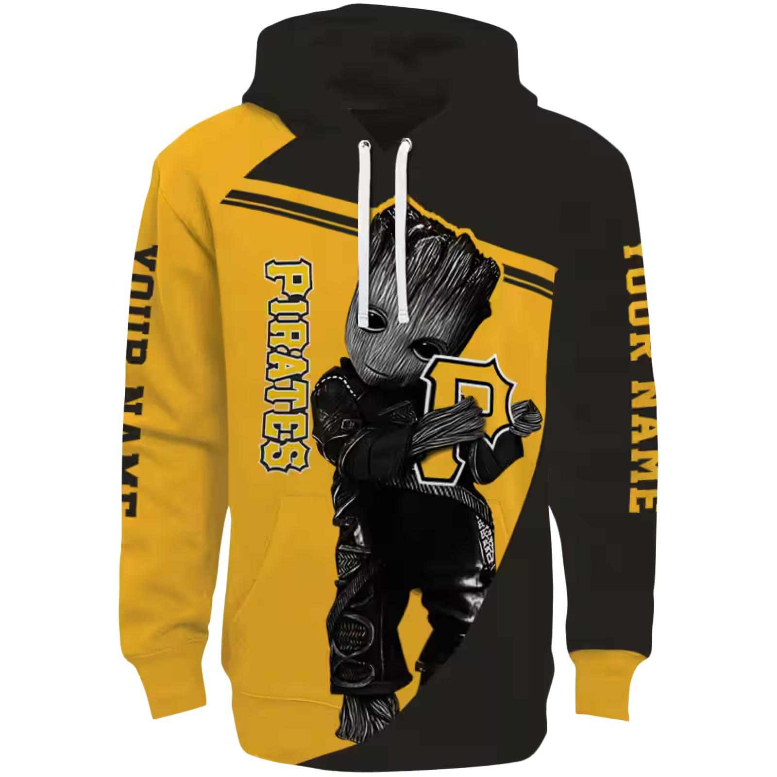 Customized Pittsburgh Pirates Groot Black Hoodie