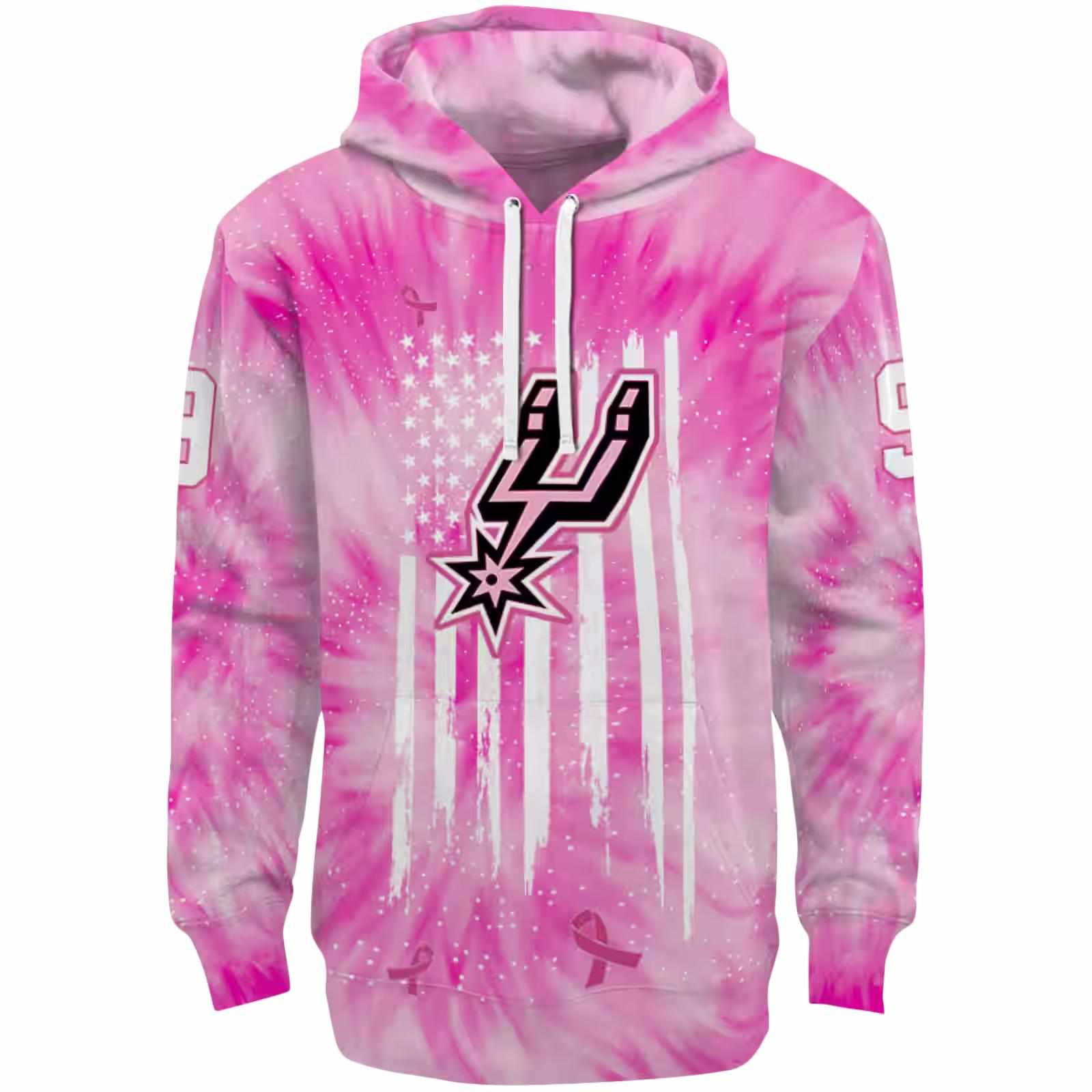 Customized San Antonio Spurs Cancer Support Pink Hoodie