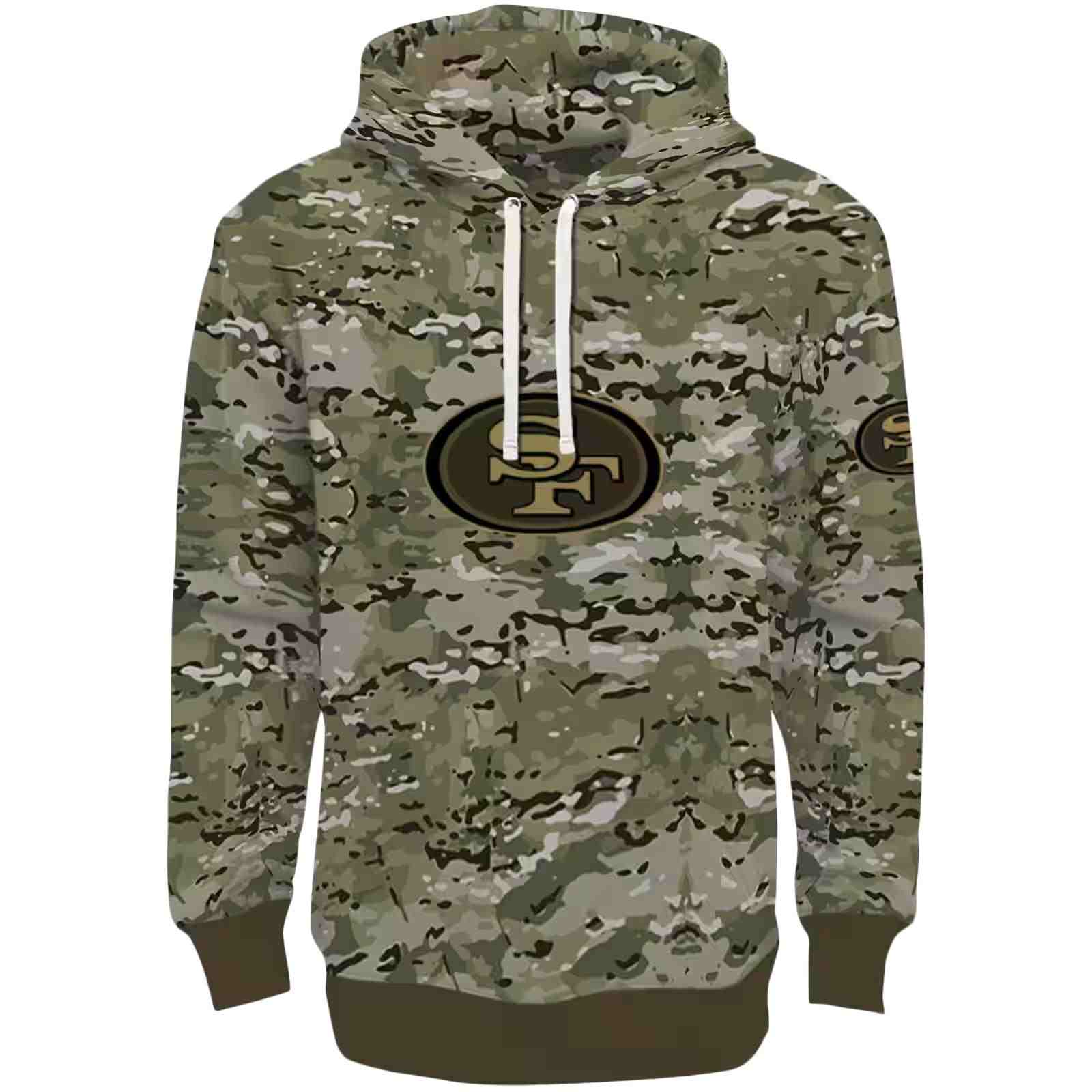 Customized San Francisco 49ers Military Style Hoodie