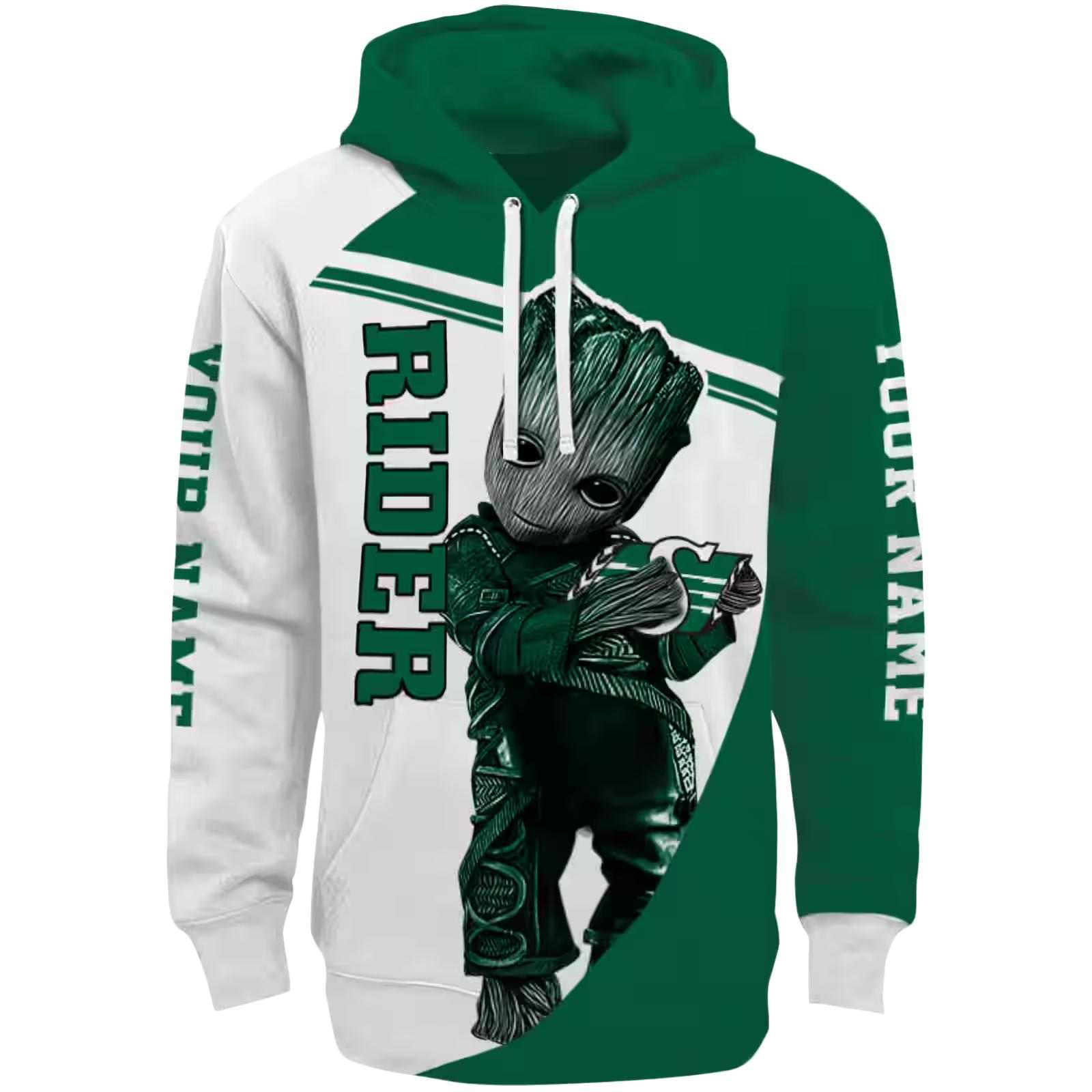 Customized Saskatchewan Roughriders Groot Green Hoodie