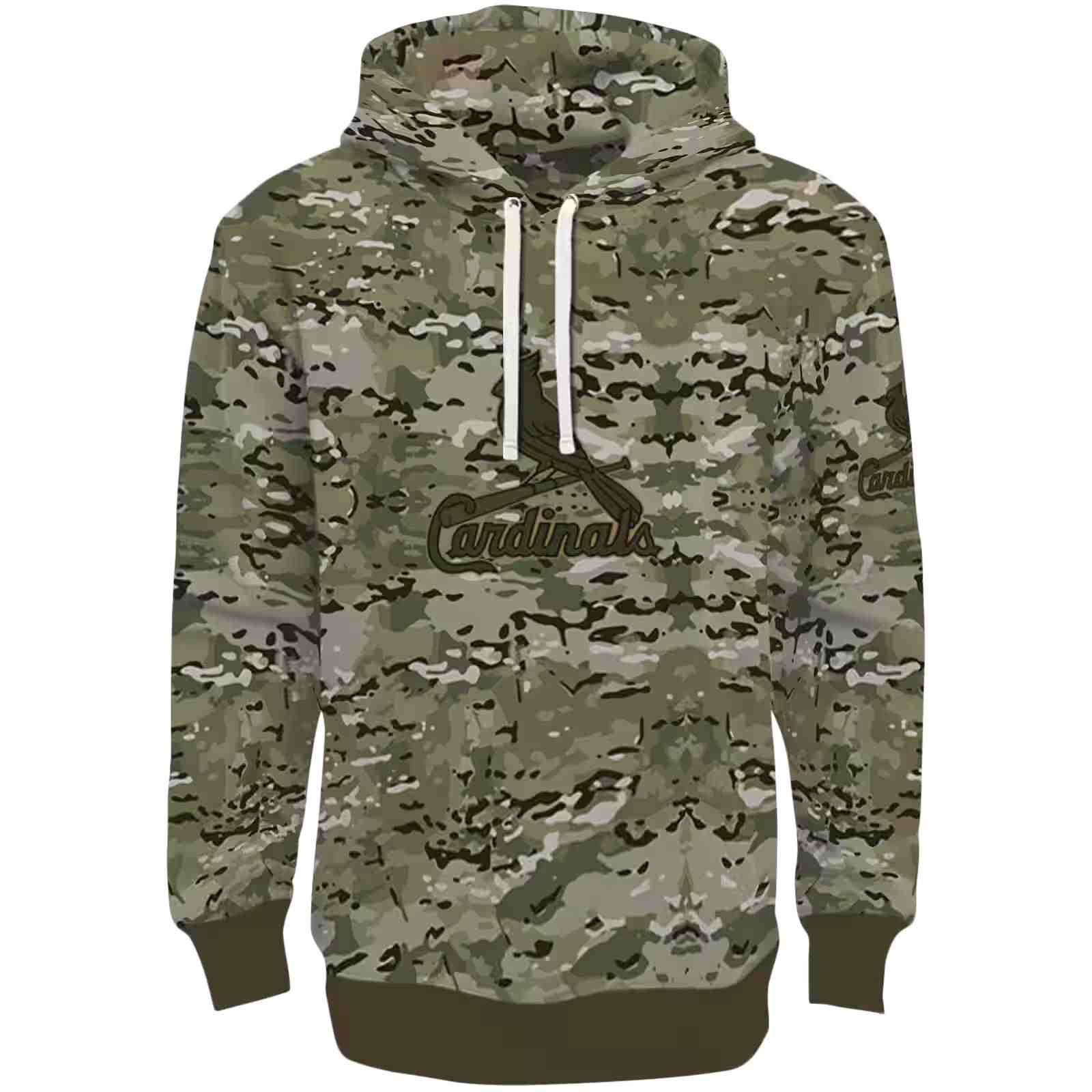 Customized St. Louis Cardinals Military Style Hoodie