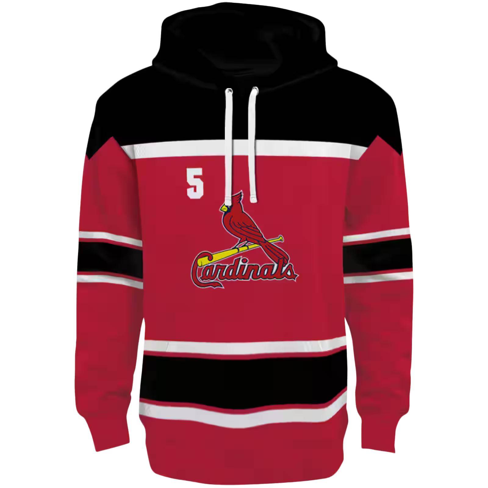 Customized St. Louis Cardinals Striped Pattern Red Hoodie