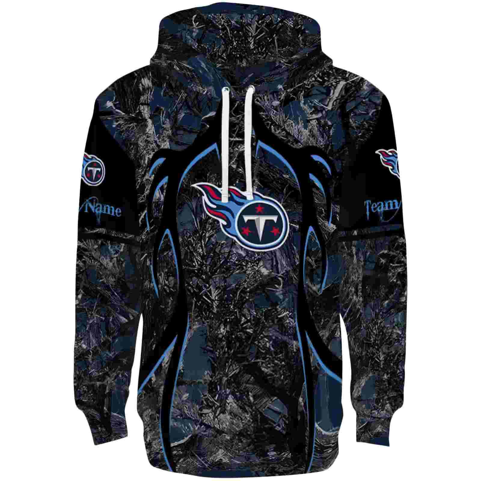 Customized Tennessee Titans Hunting Theme Navy Black Hoodie