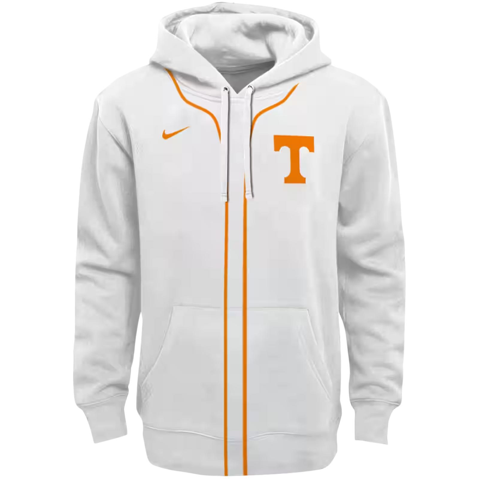 Customized Tennessee Volunteers Sporty Stripe White Hoodie