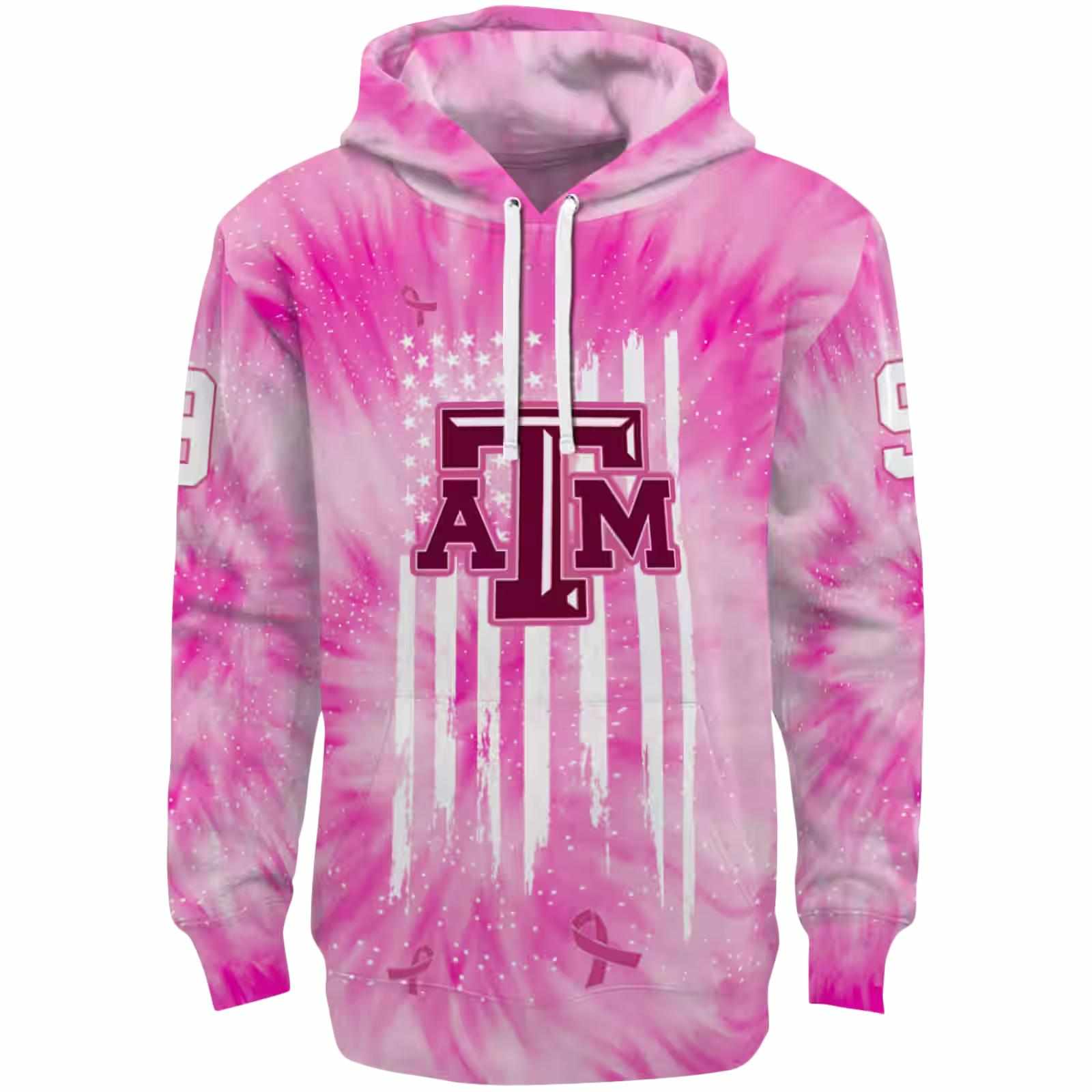 Customized Texas A&M Aggies Cancer Support Pink Hoodie