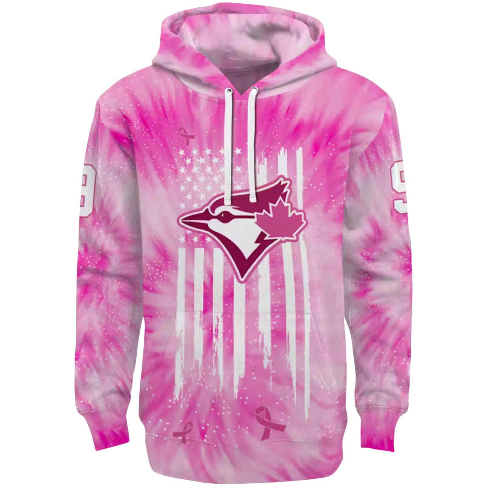 Customized Toronto Blue Jays Cancer Support Pink Hoodie