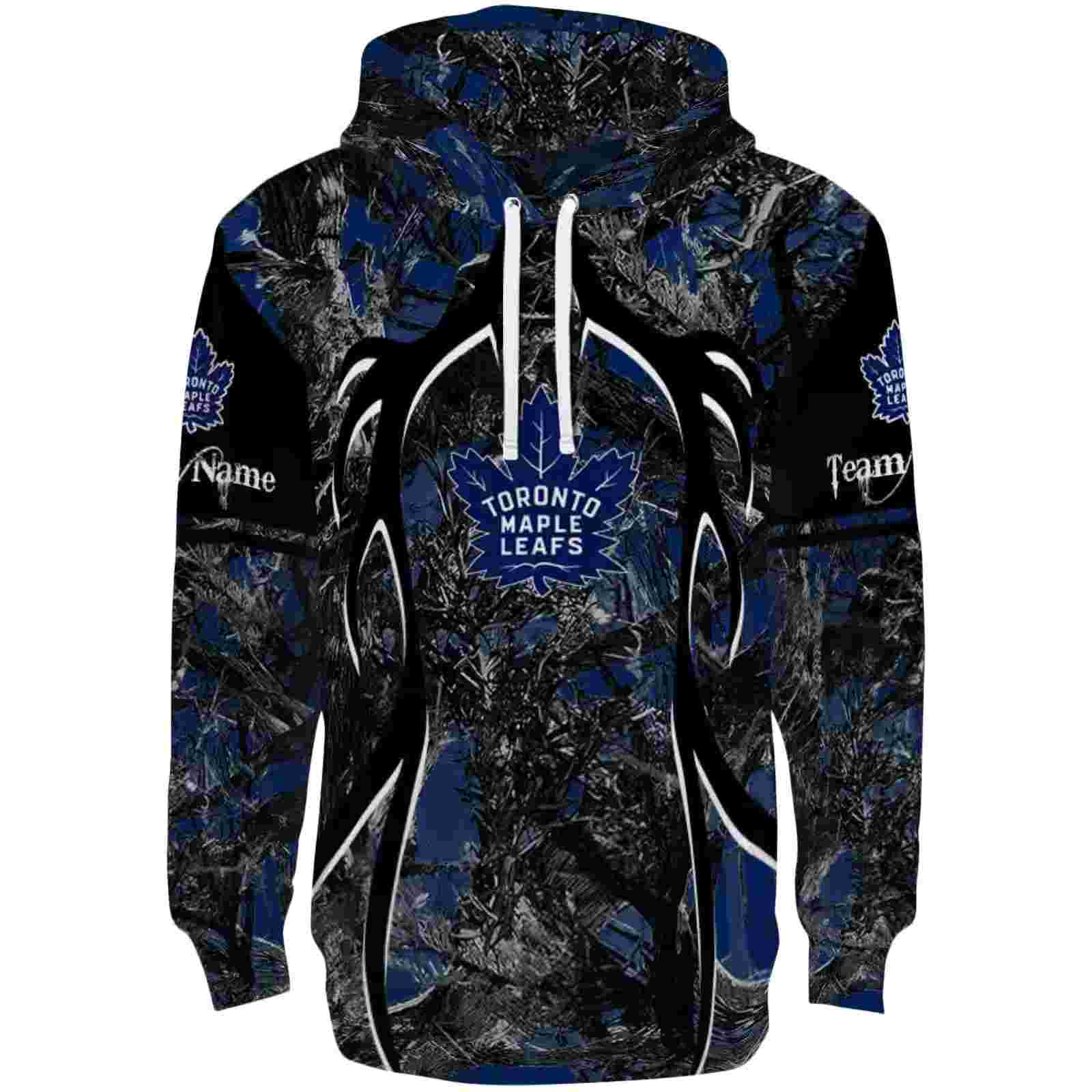 Customized Toronto Maple Leafs Hunting Theme Blue Black Hoodie