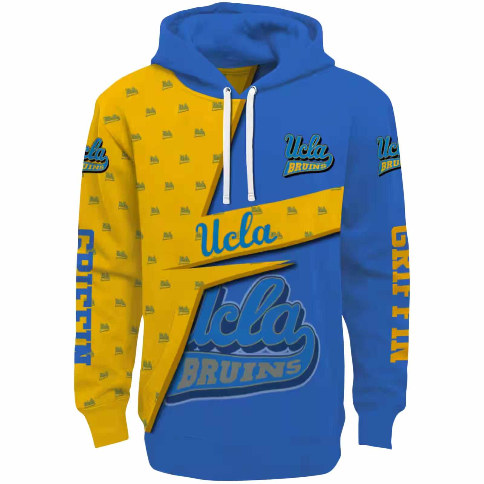 Customized UCLA Bruins Abstract Shape Blue Hoodie