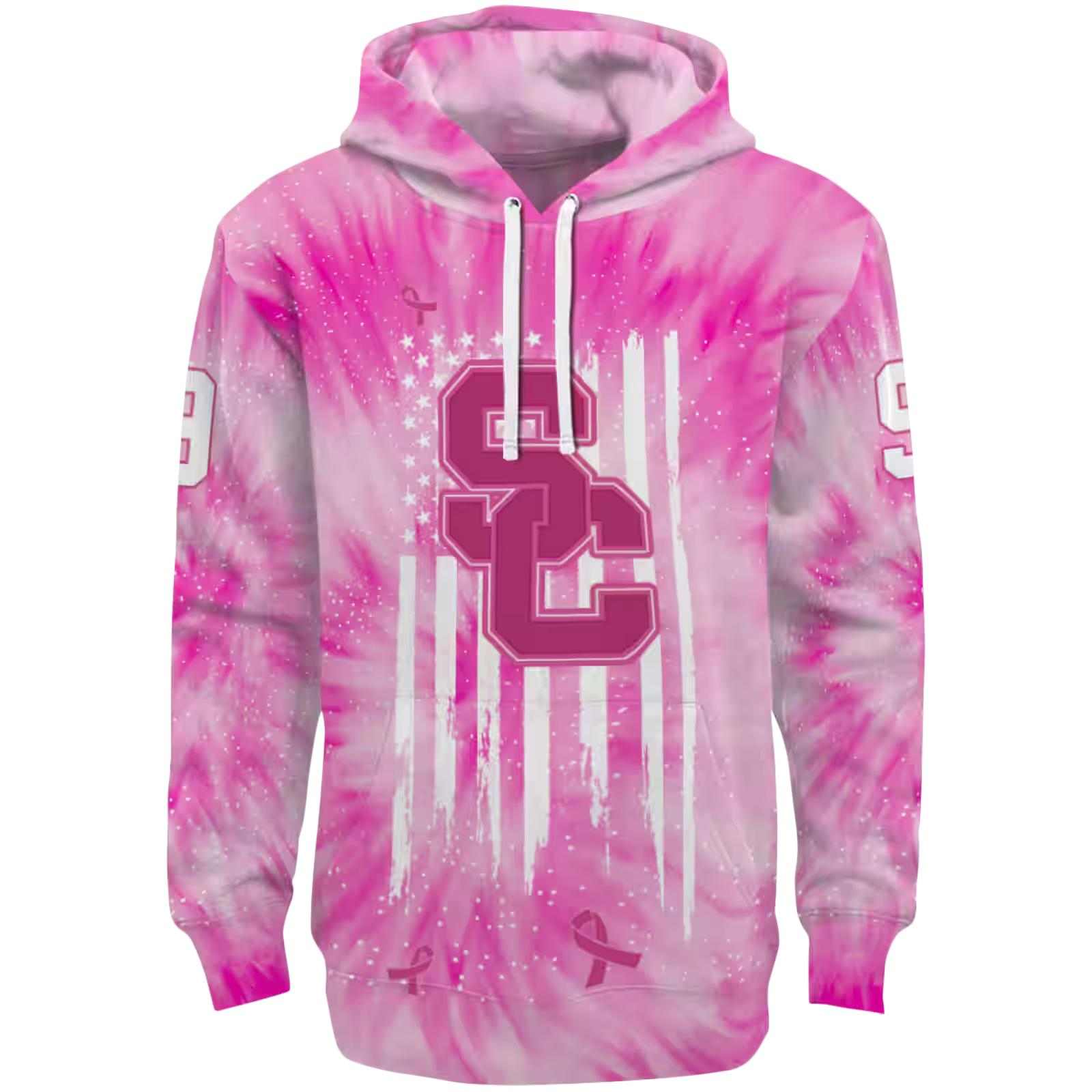 Customized USC Trojans Cancer Support Pink Hoodie