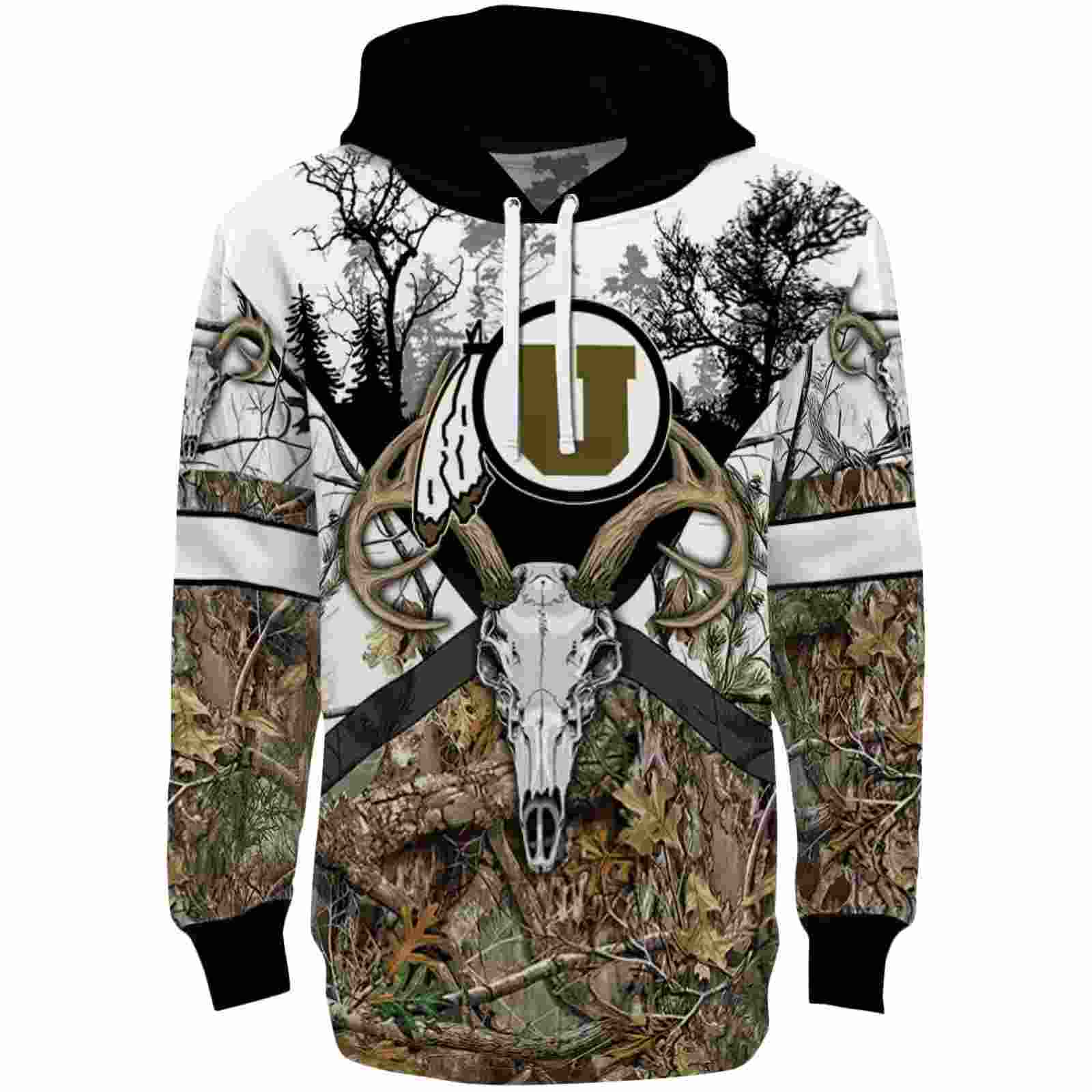 Customized Utah Utes Forest Silhouette Hoodie