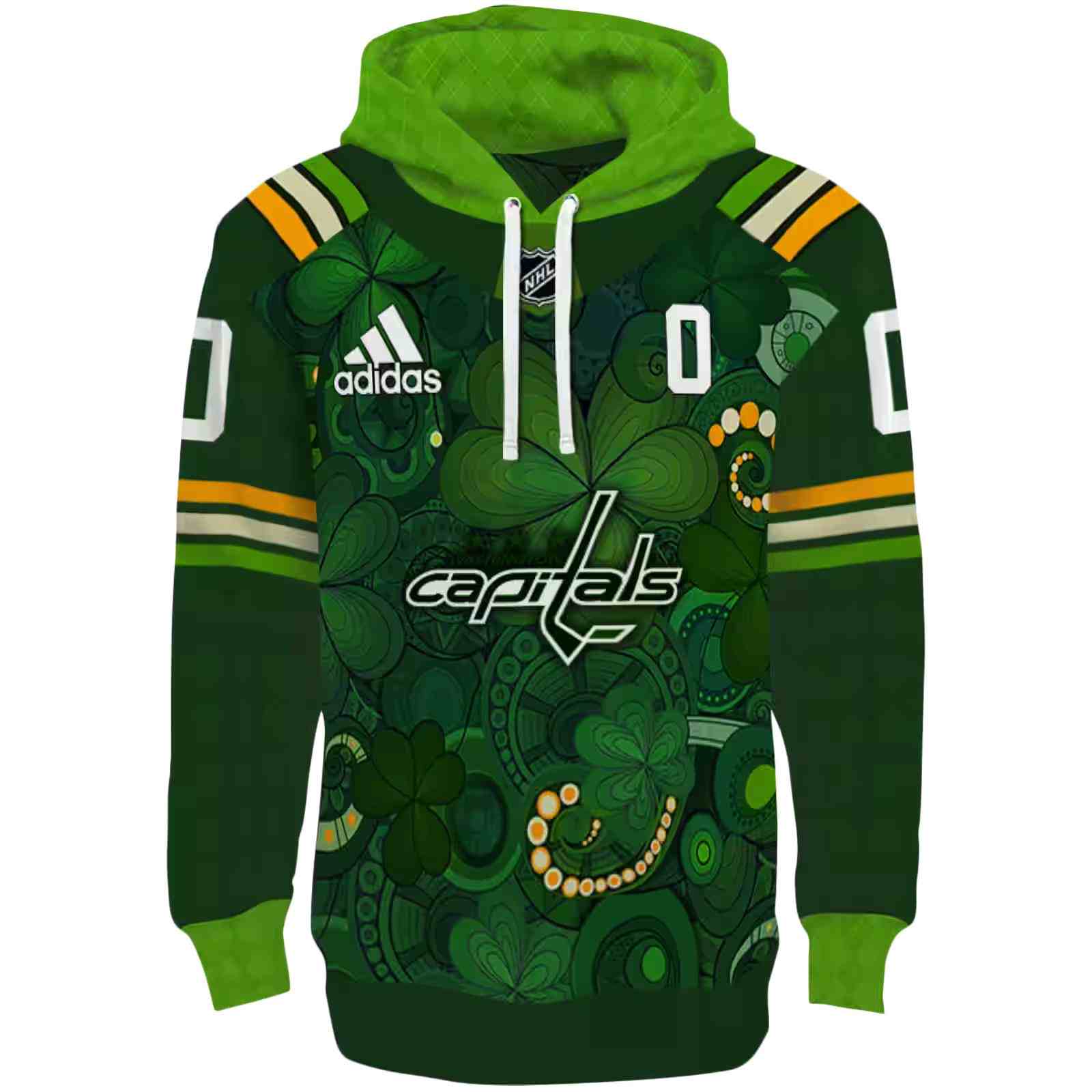 Customized Washington Capitals Shamrock Theme Green Hoodie