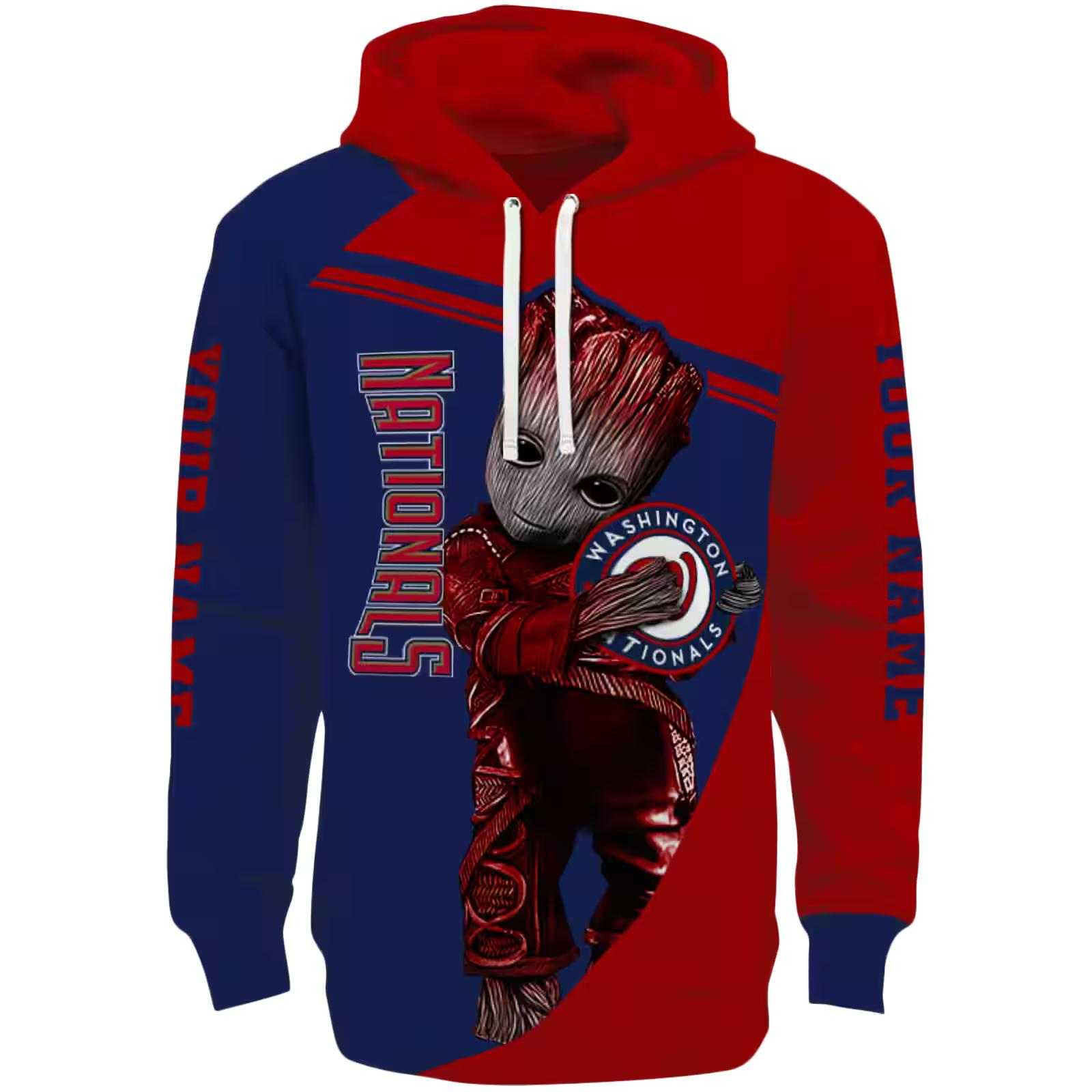 Customized Washington Nationals Groot Red Hoodie