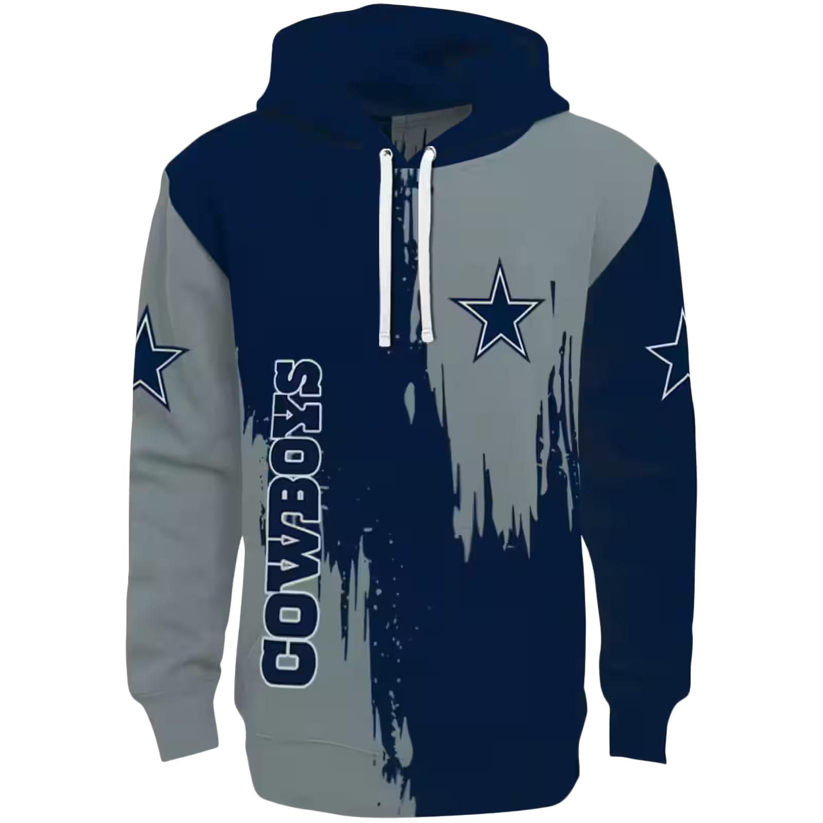 Dallas Cowboys Splatter Effect Blue Hoodie