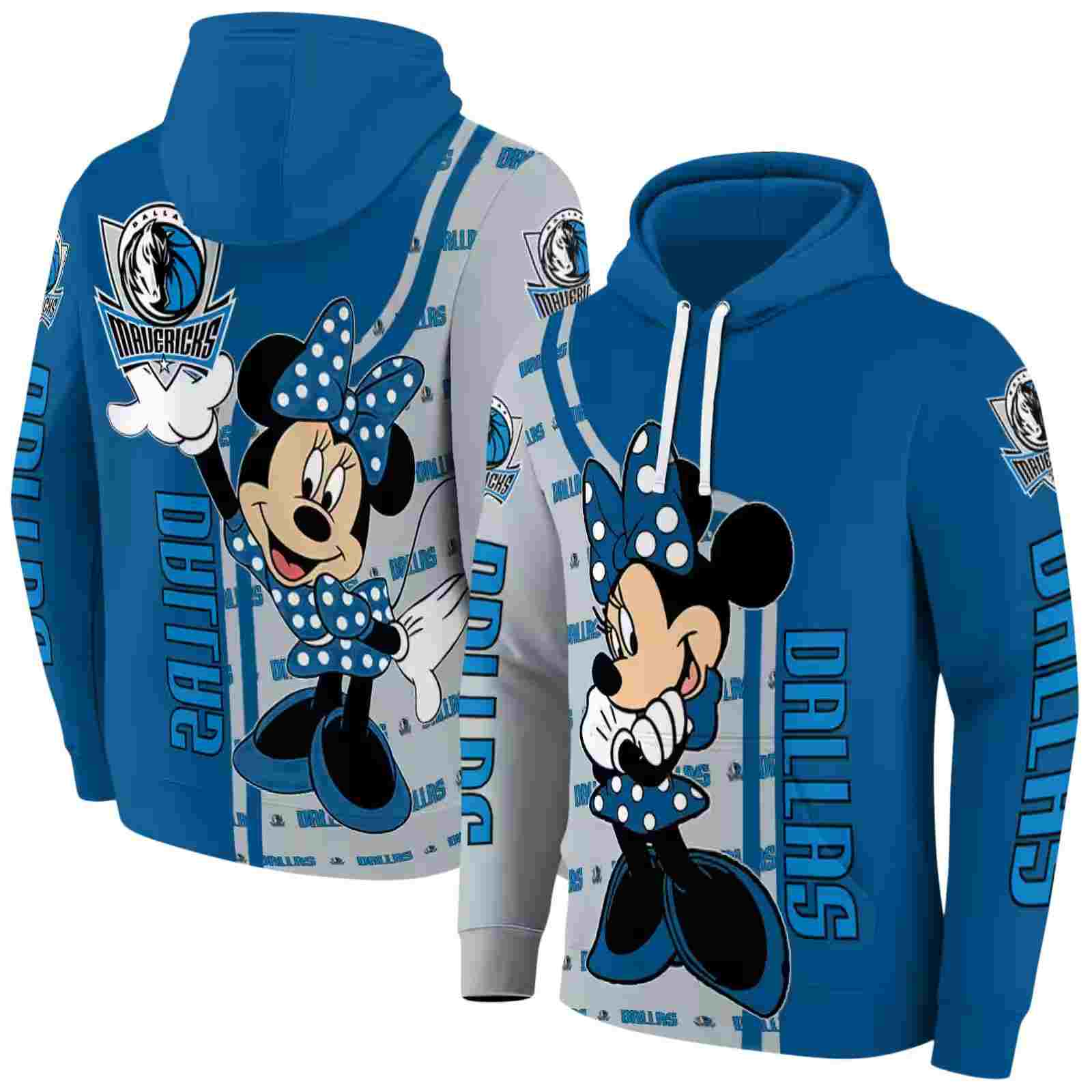 dallas mavericks minnie mouse blue hoodie fashion forward