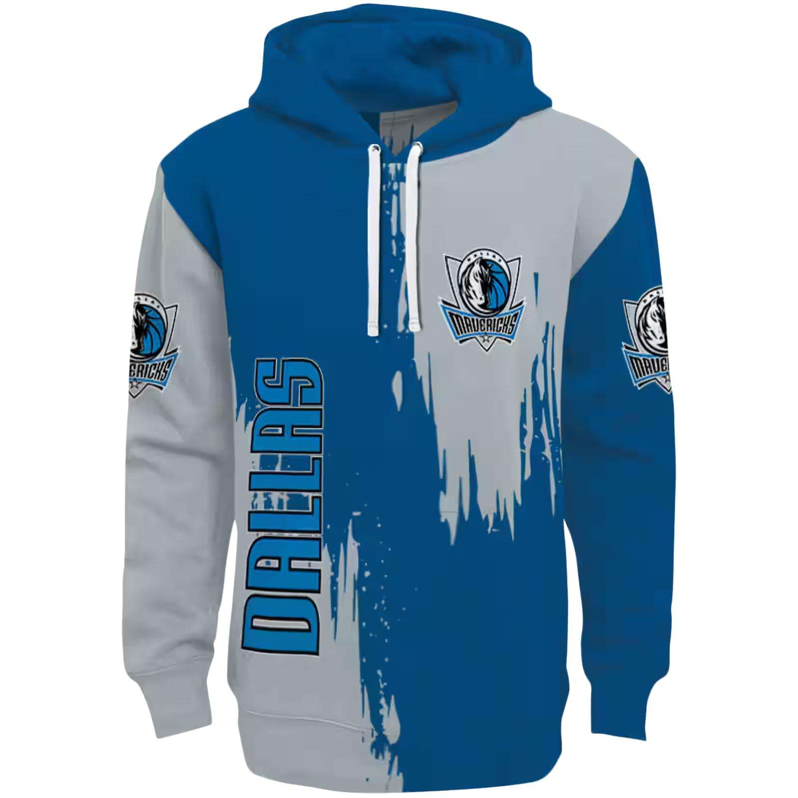 Dallas Mavericks Splatter Effect Blue Hoodie