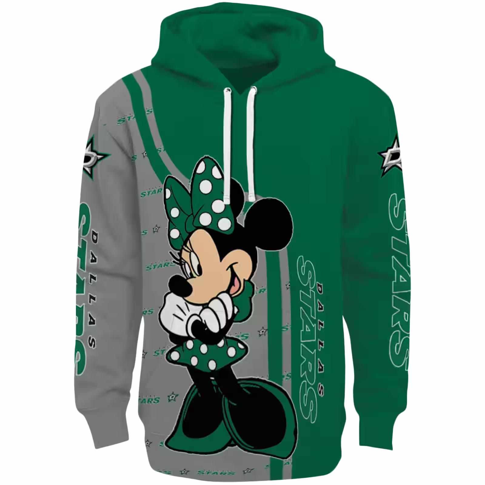 Dallas Stars Minnie Mouse Green Hoodie