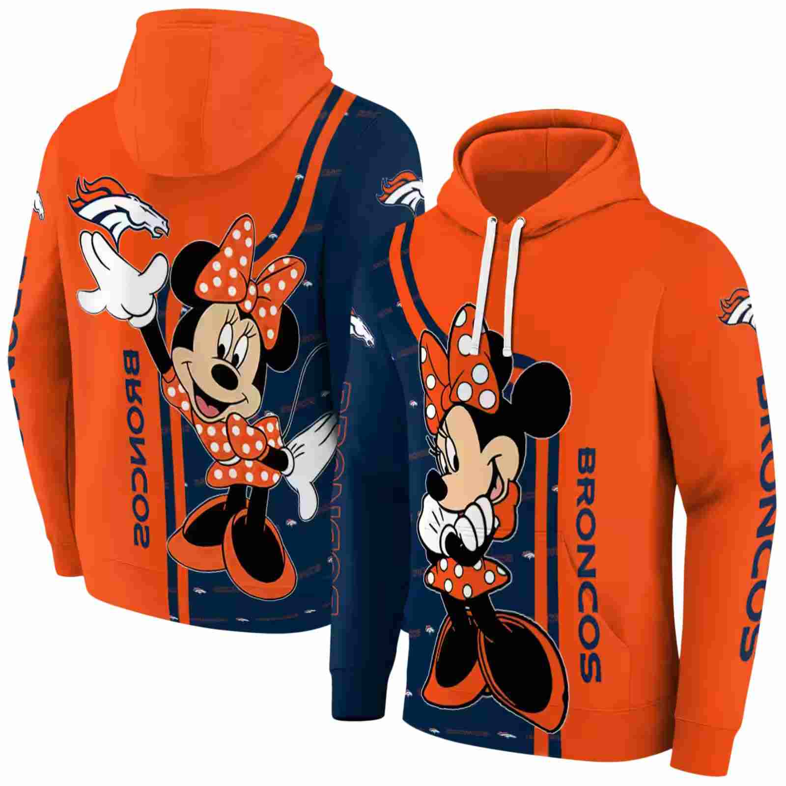 denver broncos minnie mouse orange hoodie fashion forward