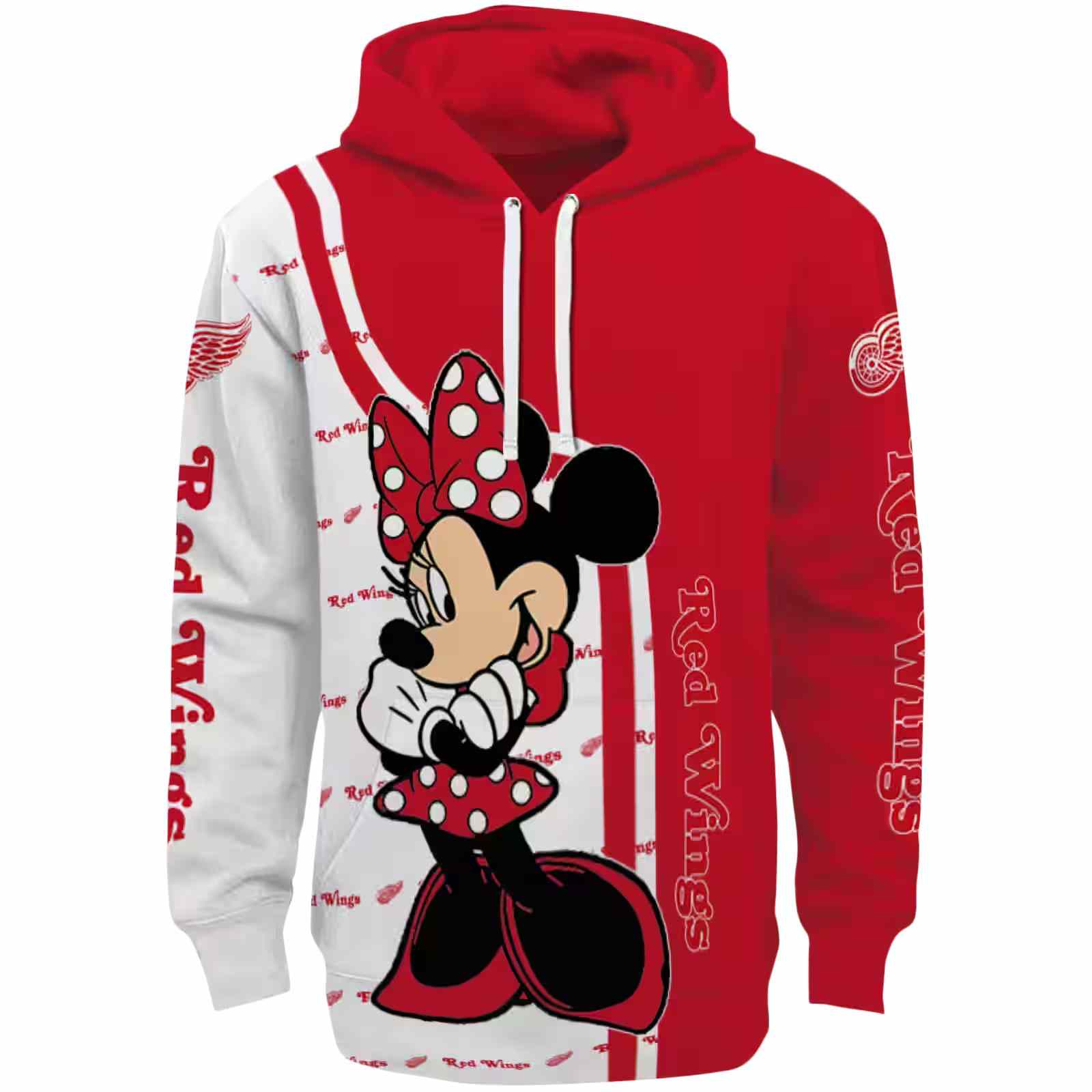 Detroit Red Wings Minnie Mouse Red Hoodie