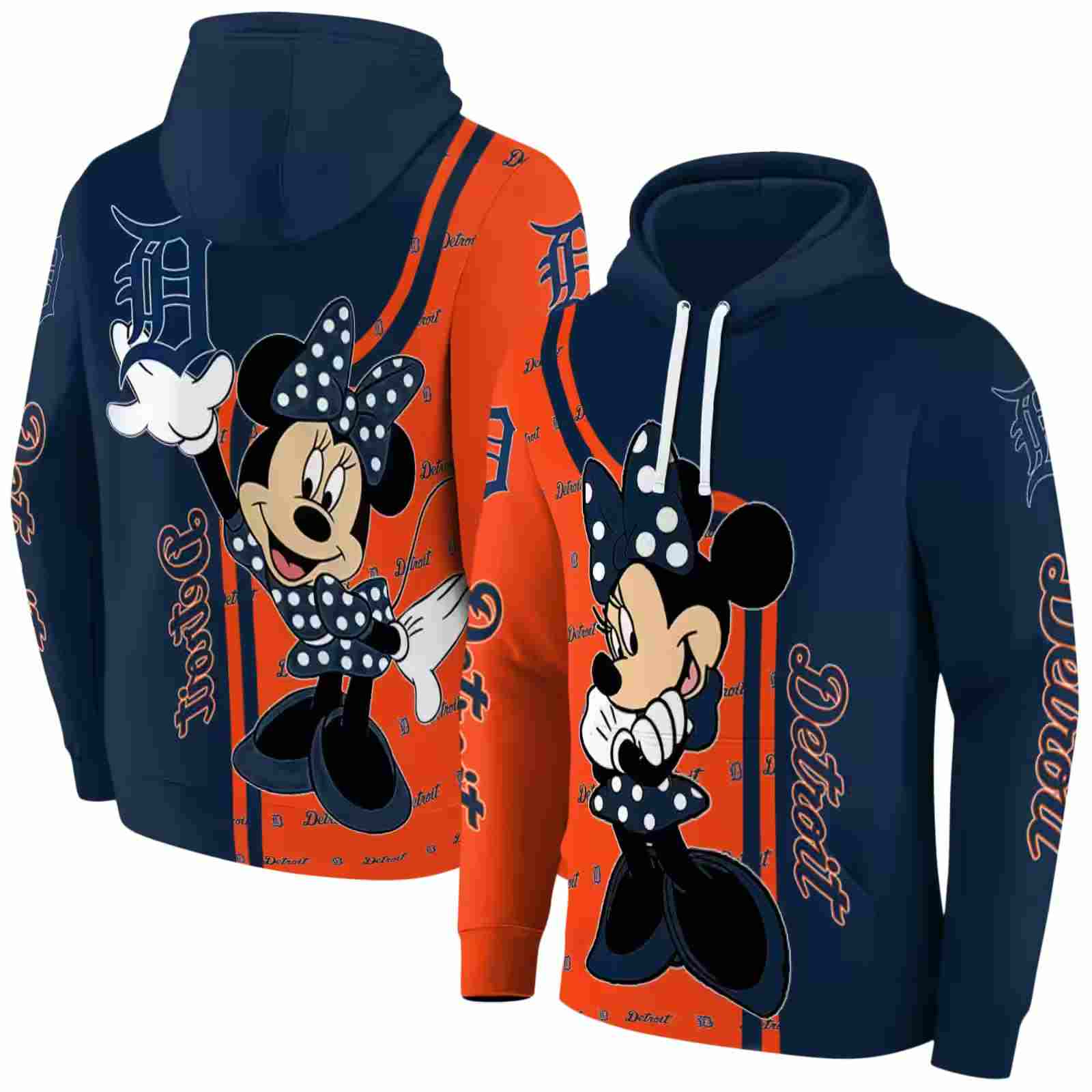 detroit tigers minnie mouse navy hoodie fashion forward