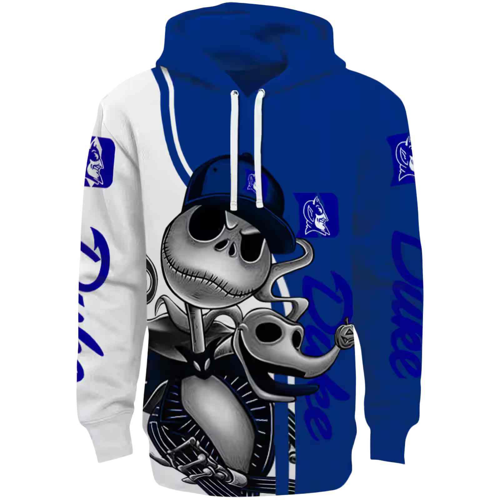 Duke Blue Devils Jack Skellington Blue Hoodie