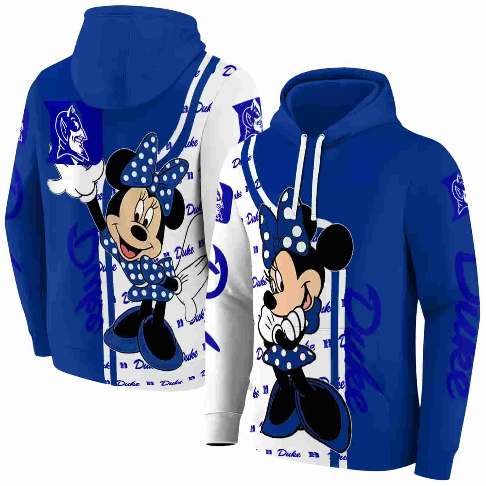 duke blue devils minnie mouse blue hoodie fashion forward