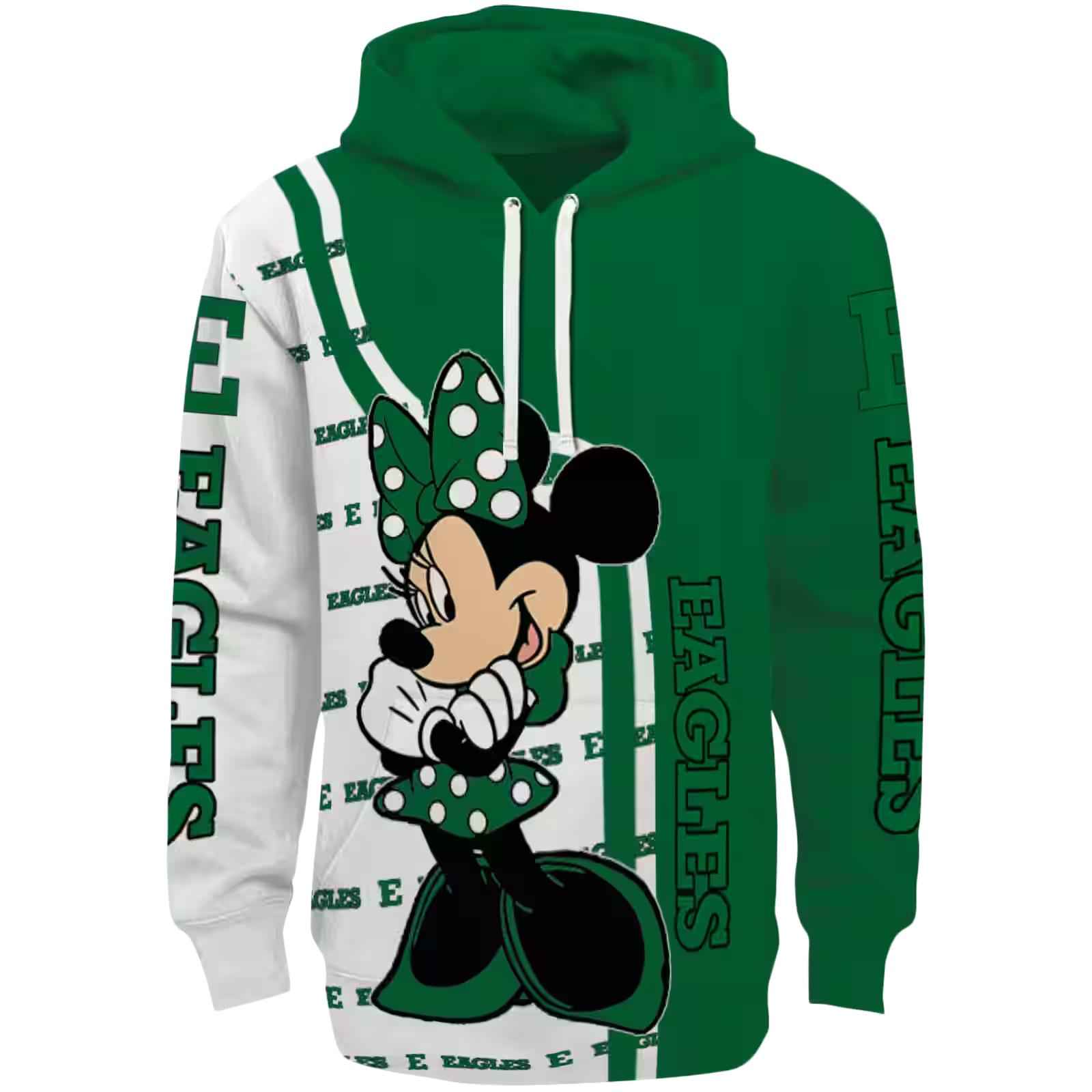 Eastern Michigan Eagles Minnie Mouse Green Hoodie