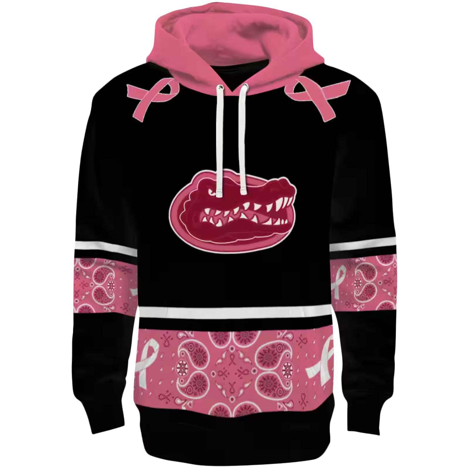 Florida Gators Awareness Ribbon Black Pink Hoodie