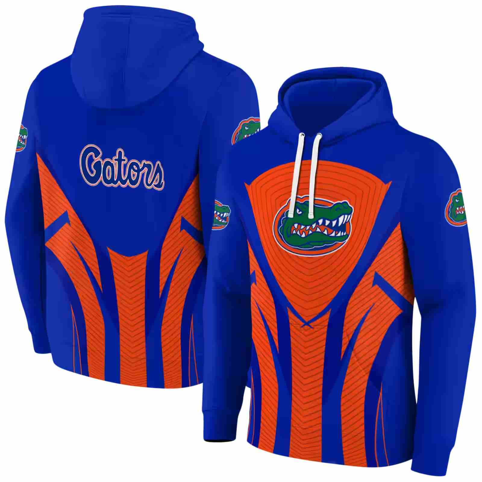 florida gators concentric lines blue black hoodie fashion forward