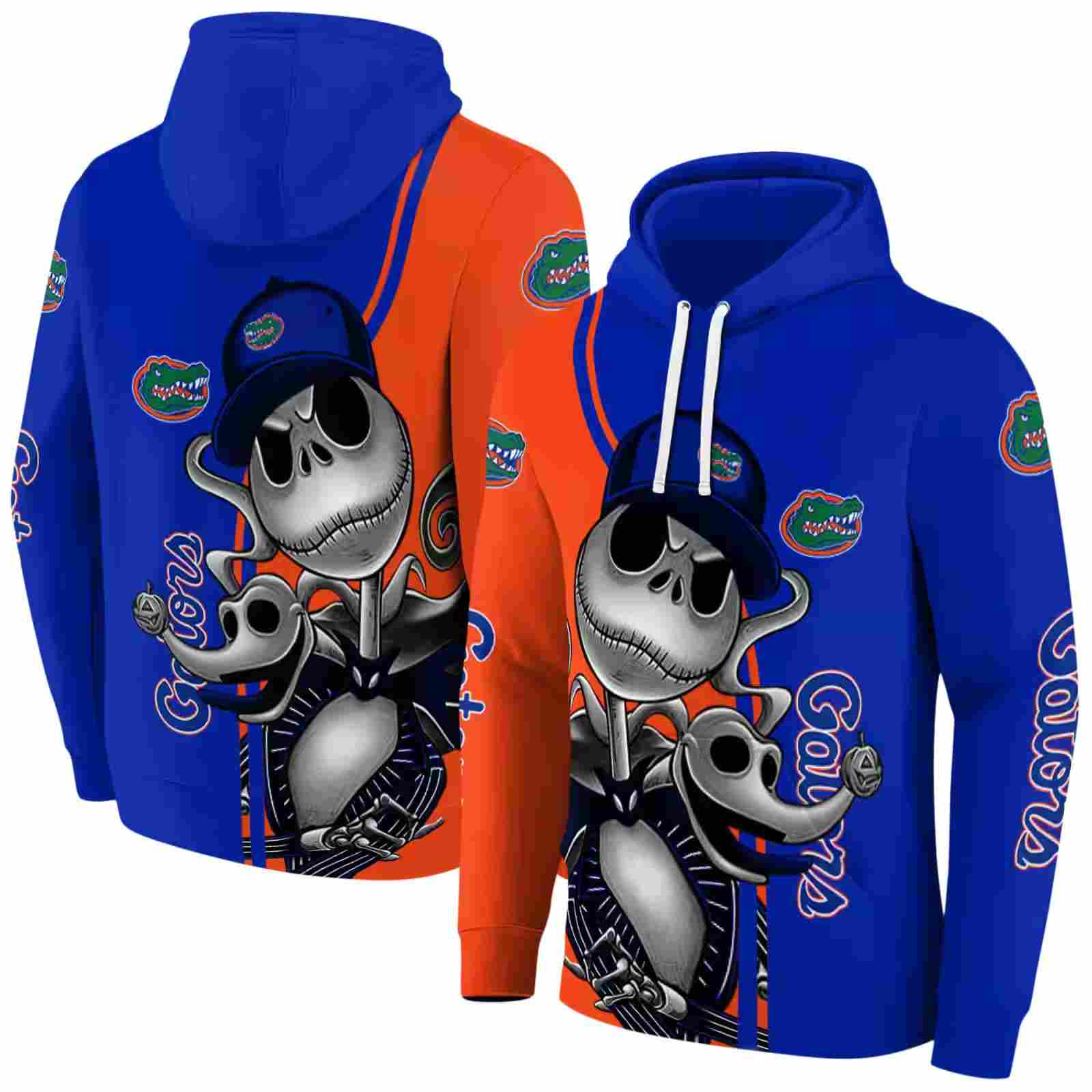 florida gators jack skellington blue hoodie fashion forward