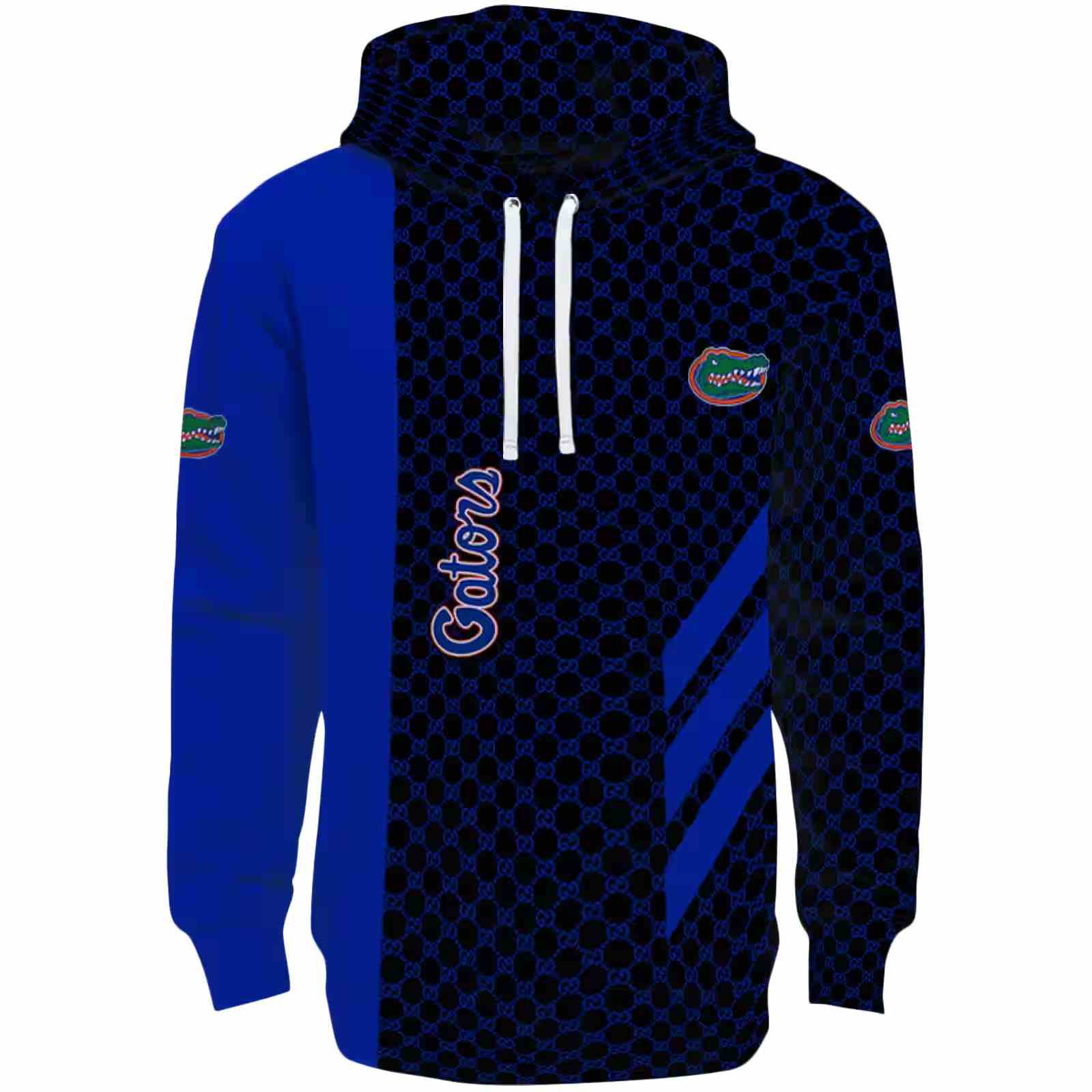 Florida Gators Monogram Pattern Blue Hoodie