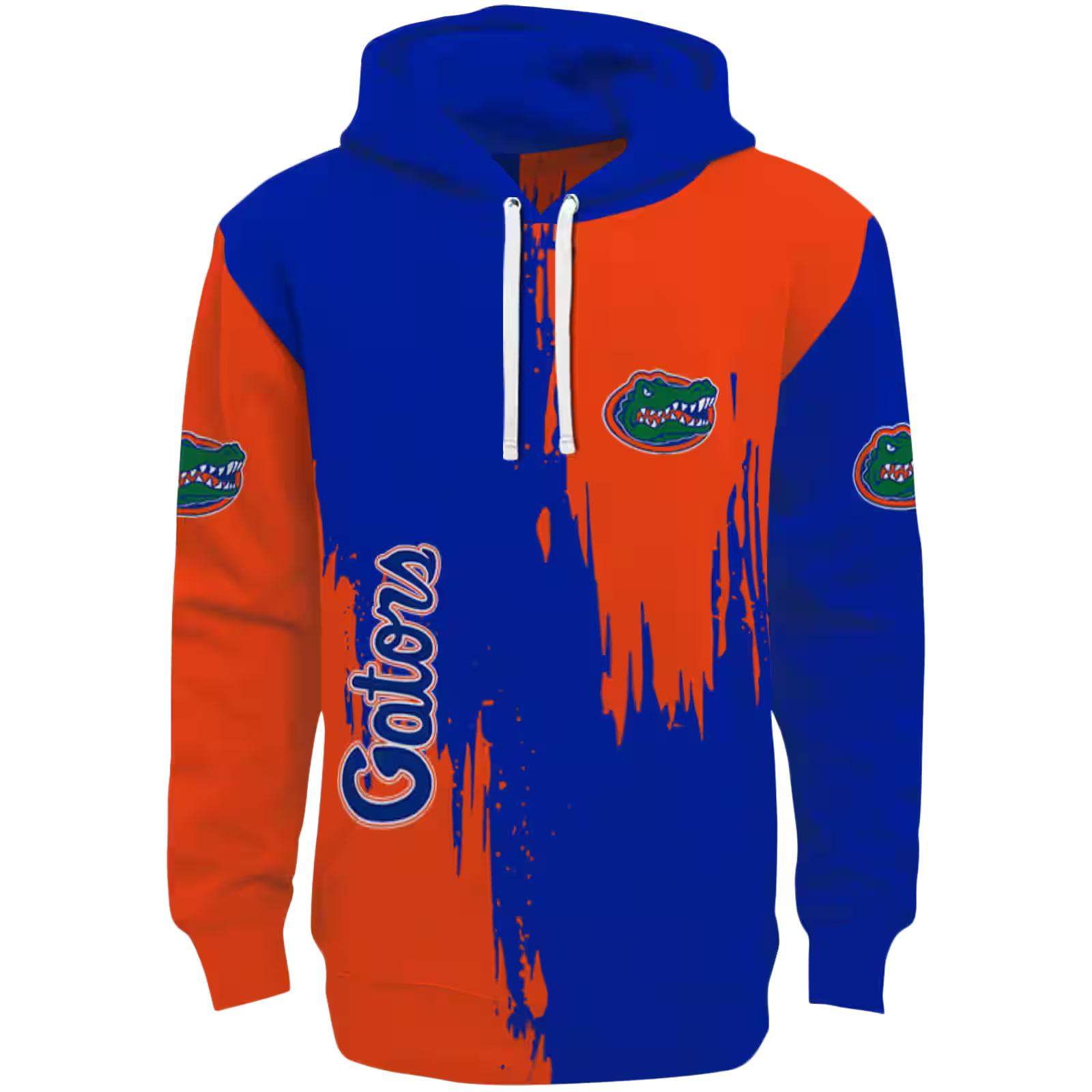 Florida Gators Splatter Effect Blue Hoodie