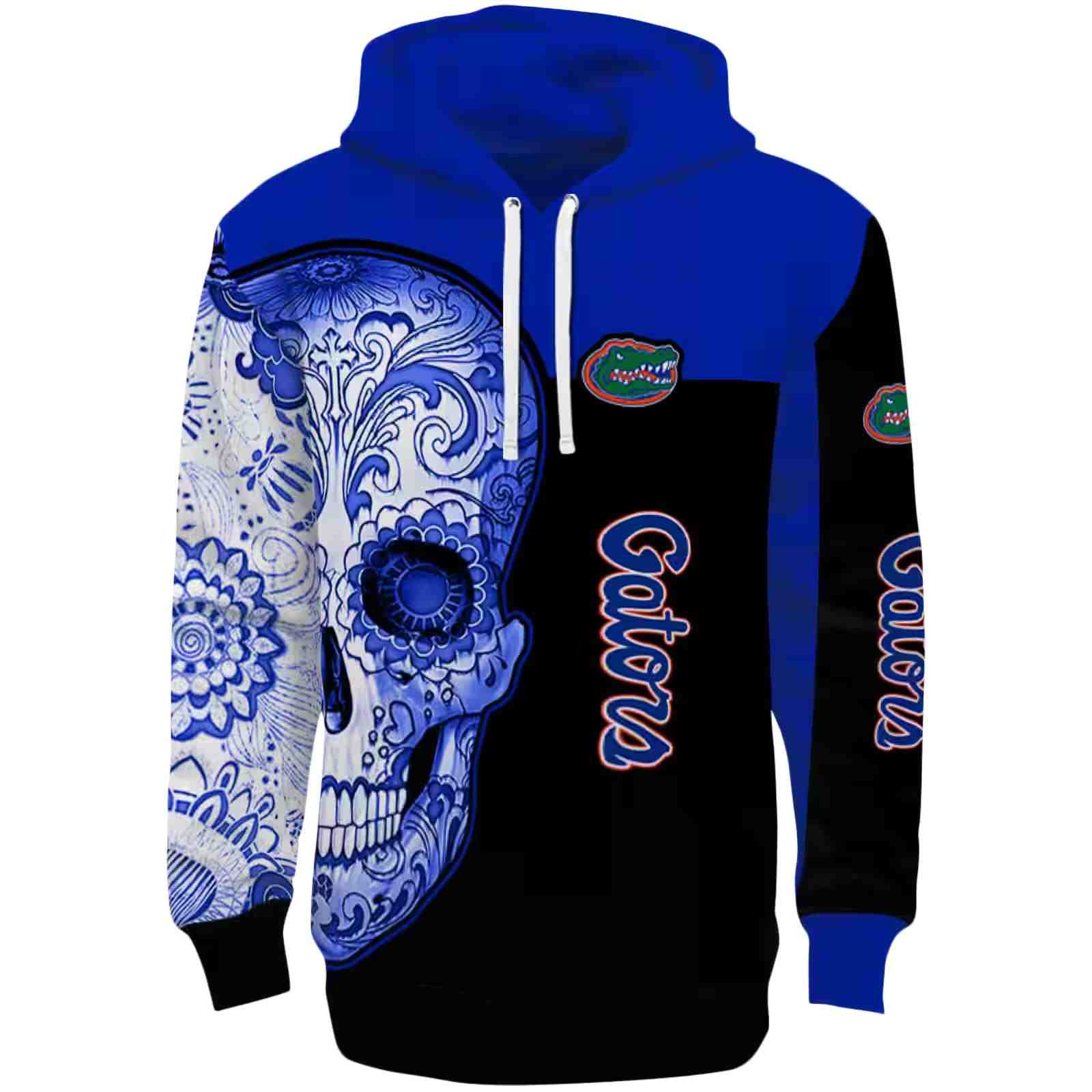 Florida Gators Sugar Skull Blue Black Hoodie